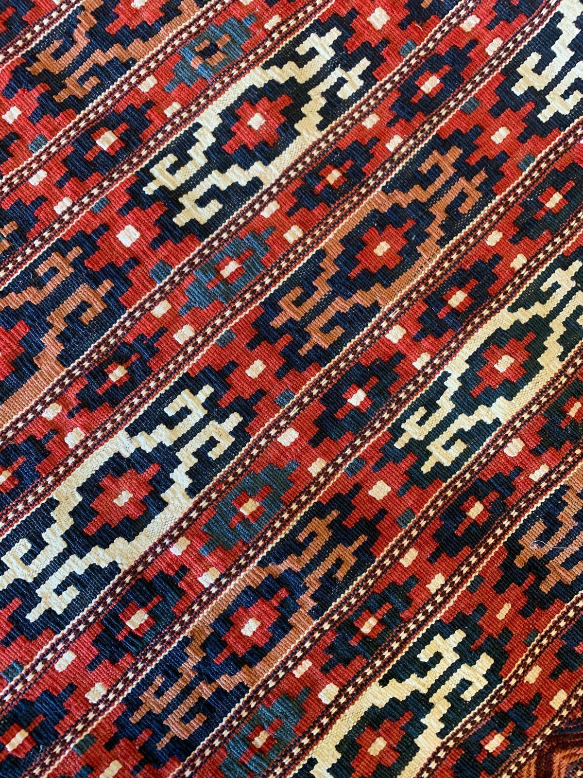 Turkmen Antique Rugs Geometric Traditional Carpet Wool Chuval Rug photo buy