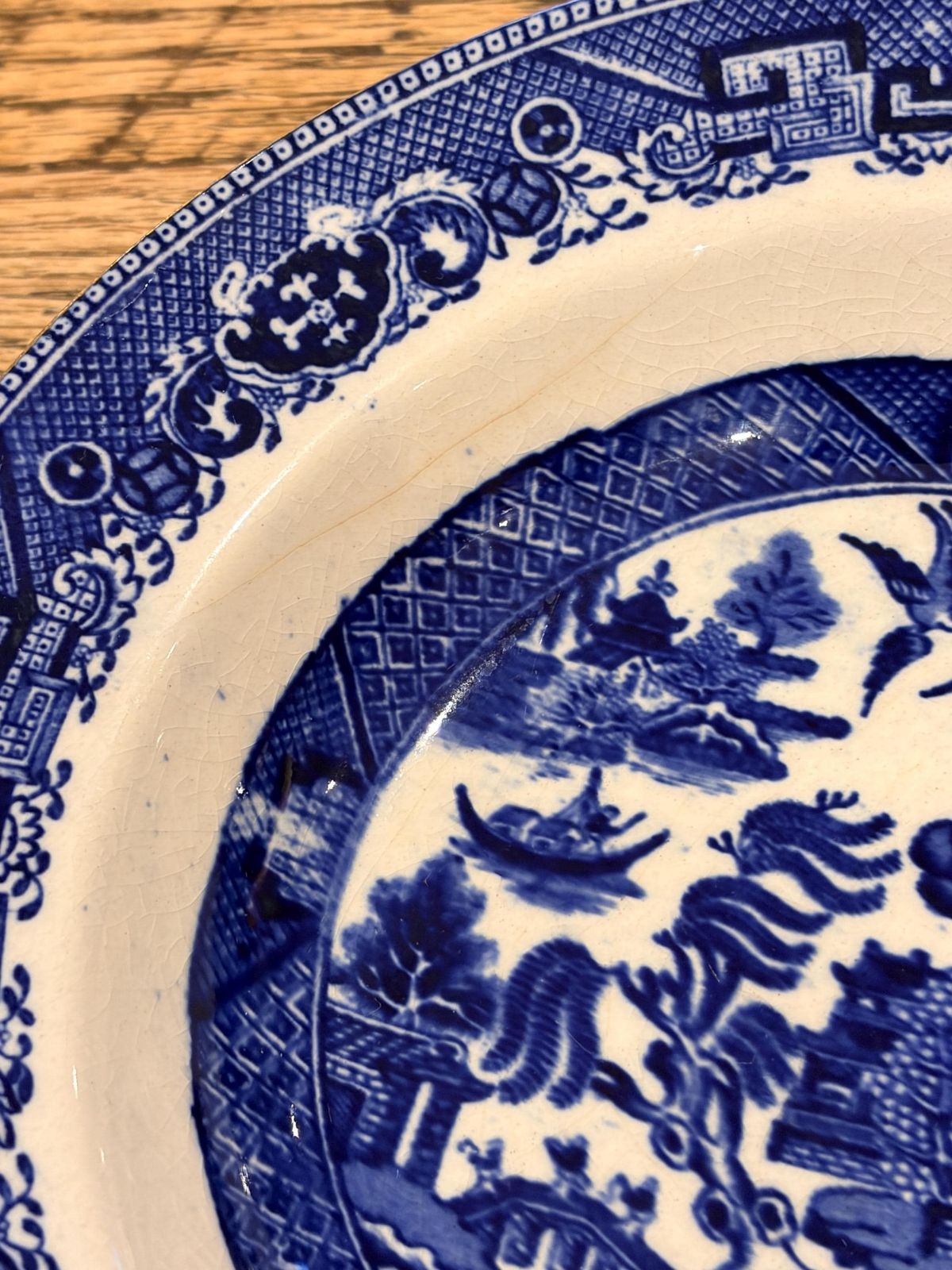 photo for sale Antique Doulton + Co Willow Pattern Bowls Set Of 6 | Pre Royal Doulton Blue & White Transfer Ware C.1880 To 1900 England