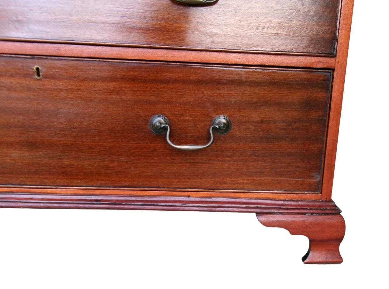 C1750 Chest Of Drawers, Georgian Mahogany 2/3 Dresser Chest, Antique Bedroom Furniture photo 1150.0