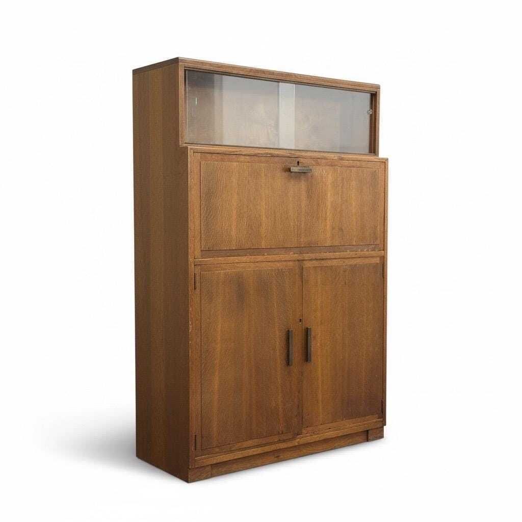 1950s Minty Of Oxford Bureau & Bookcase Rare Combination photo Furniture