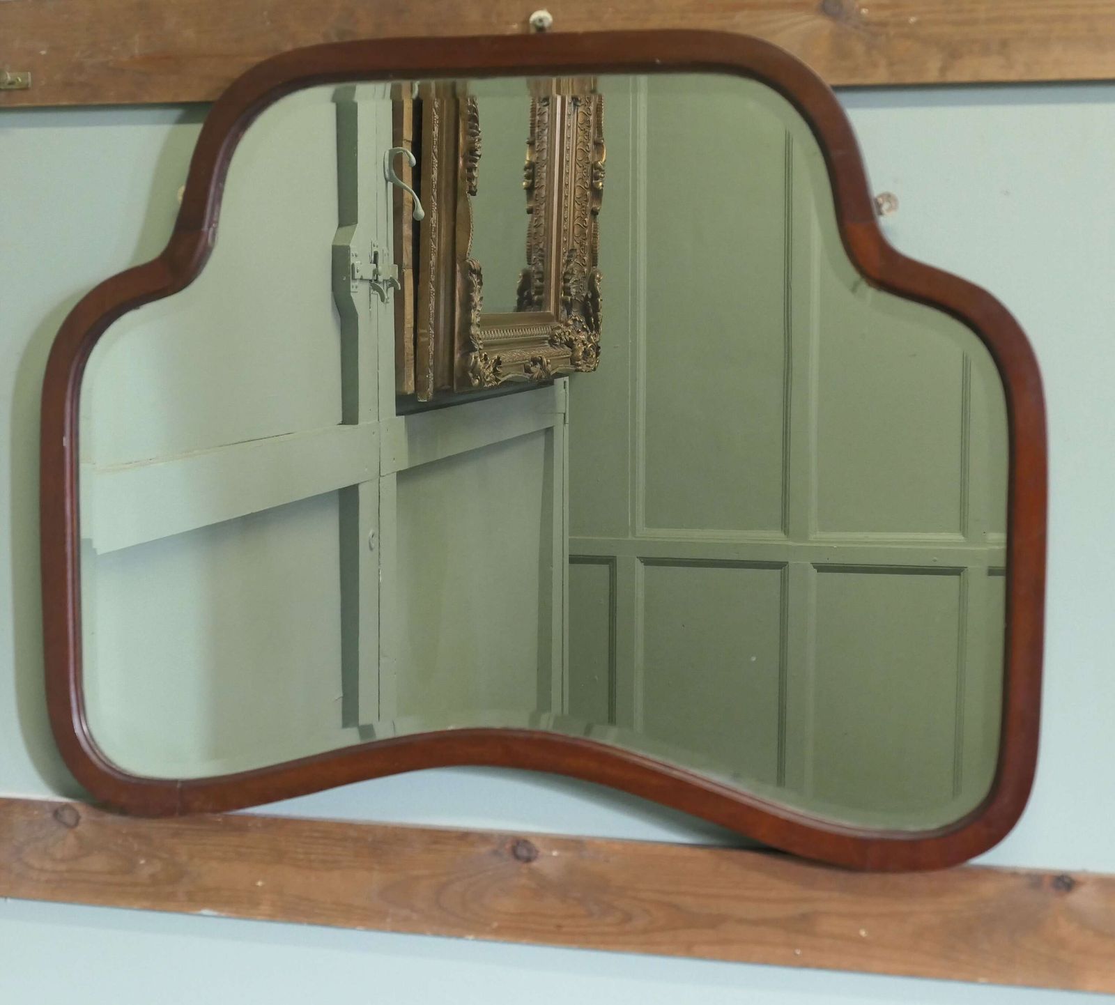 An Attractive Art Deco Walnut Mirror photo Home Decor