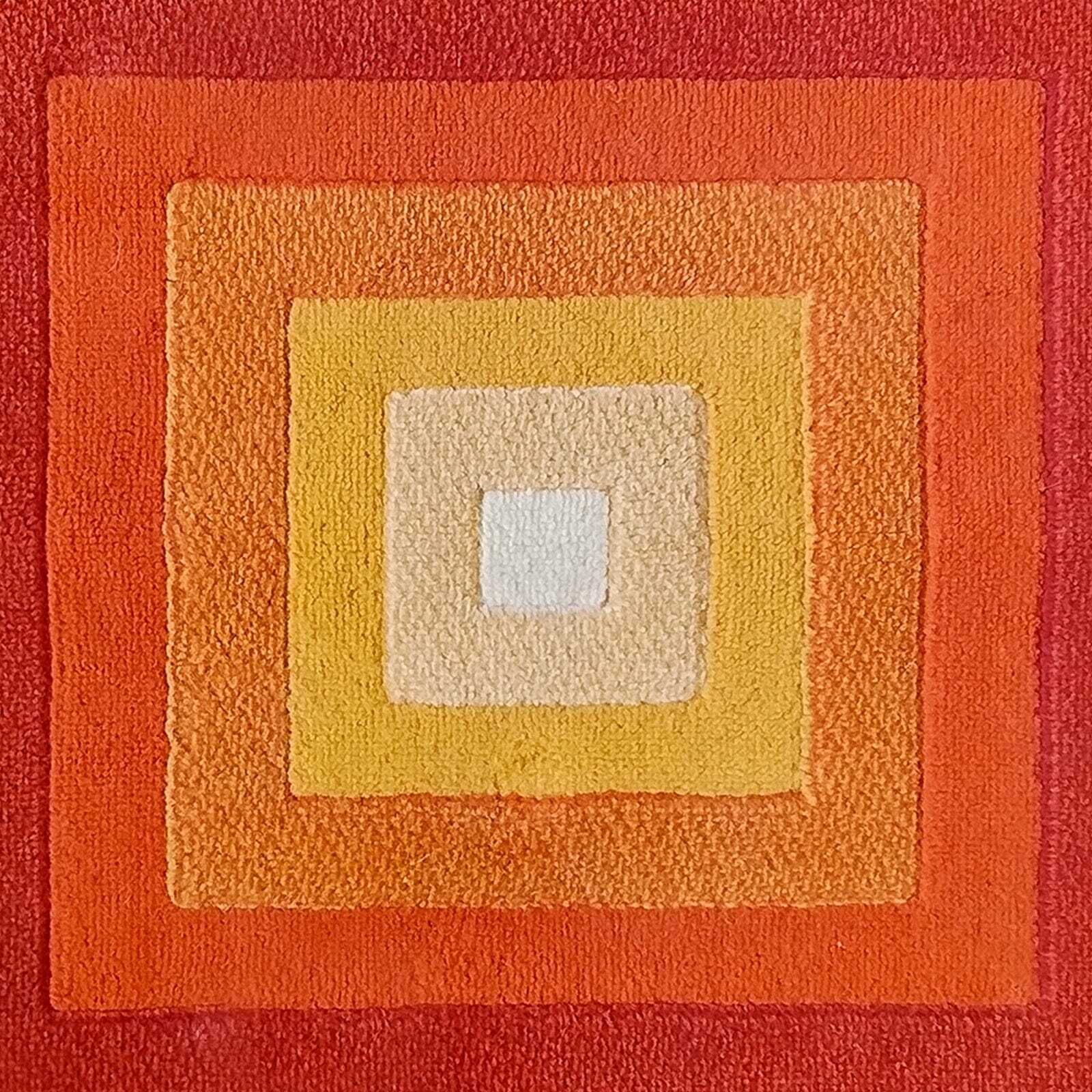 1970s Gorgeous Verner Panton Style "Quadrat" Geometric Op Art Rug. Made In England photo buy