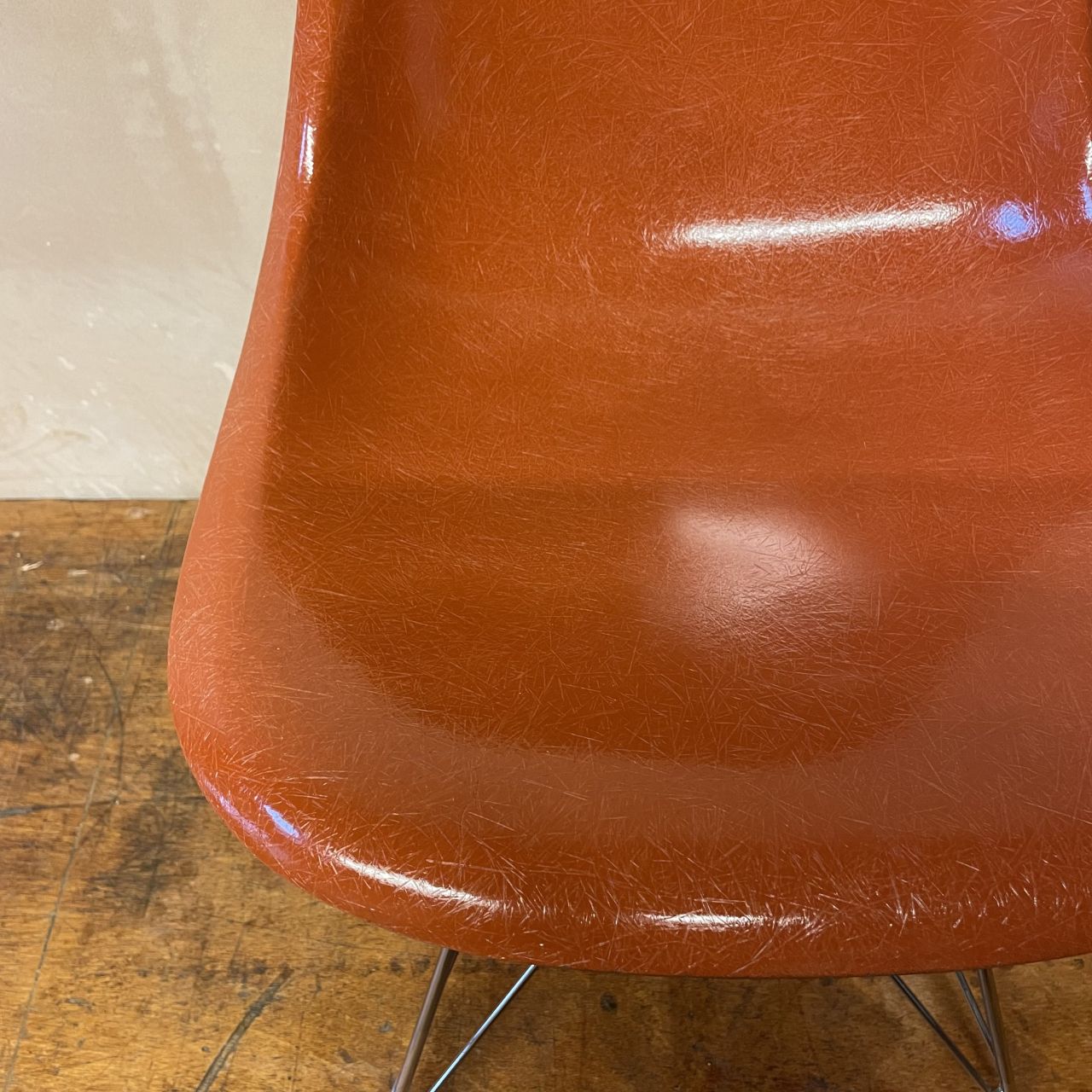 Eames Herman Miller Dsr Eiffel Base Side Chair In Terracotta photo 584.0