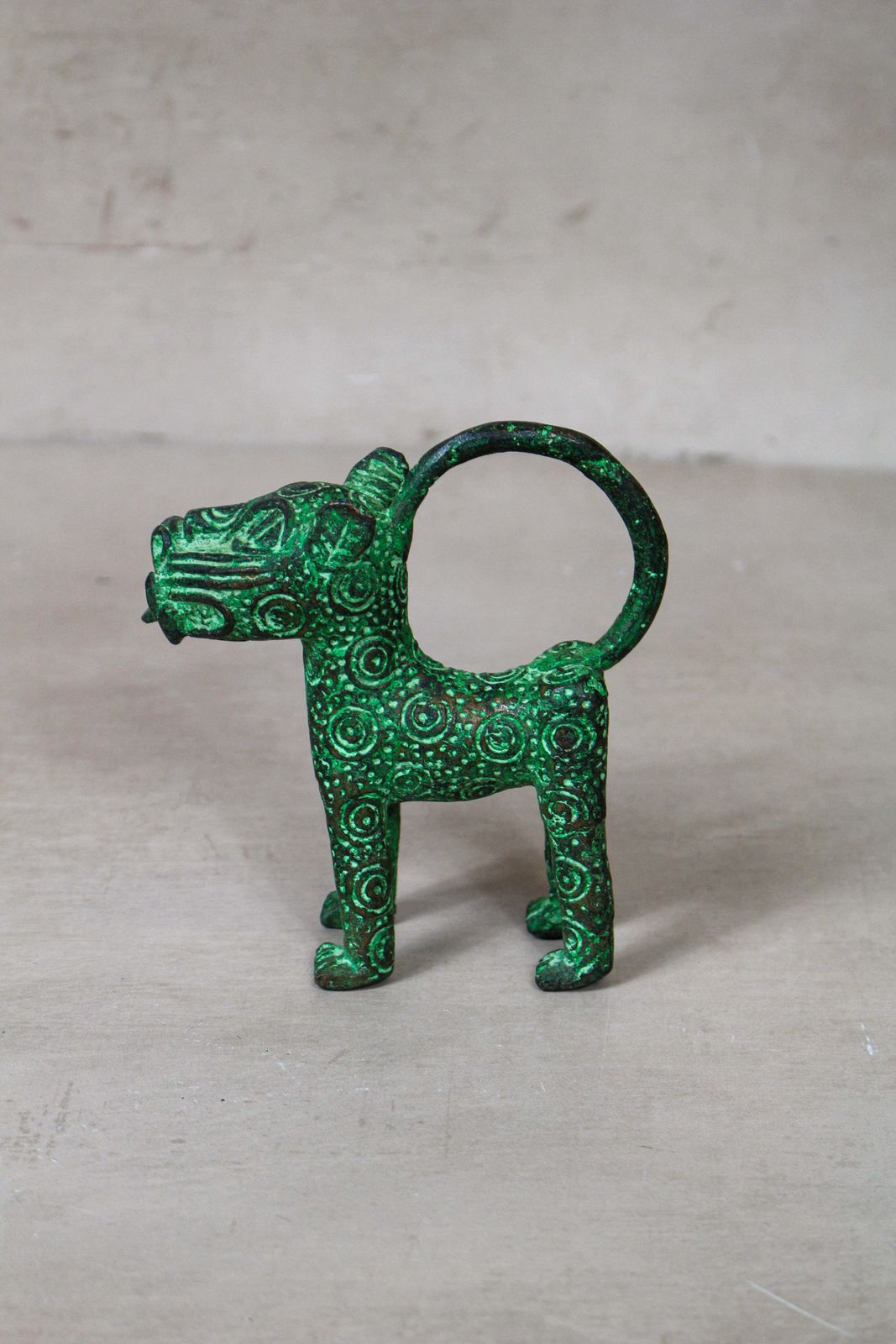Benin Leopard Sculpture   Bronze 56.19