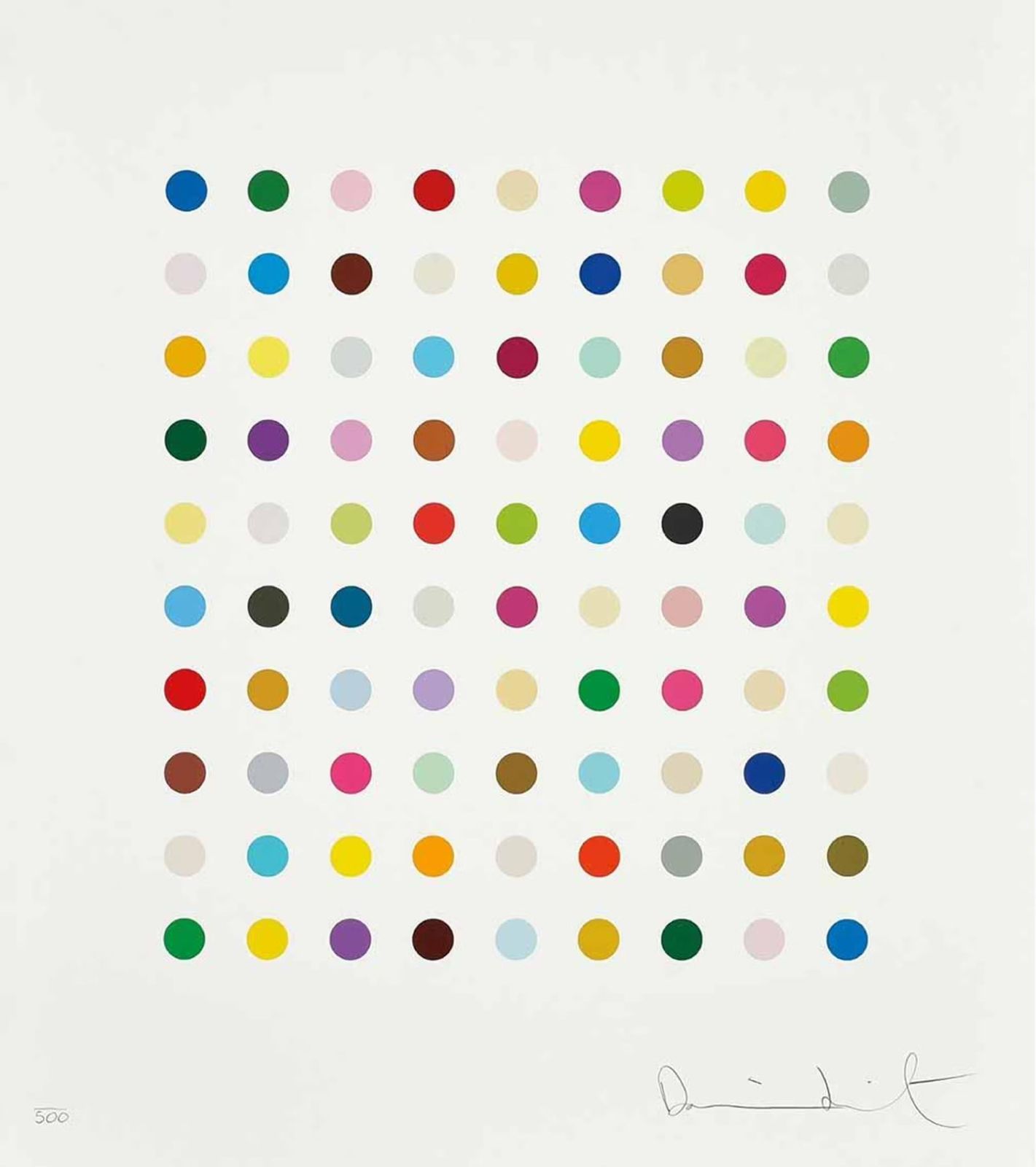Damien Hirst Untitled   Spot Print B, 2025