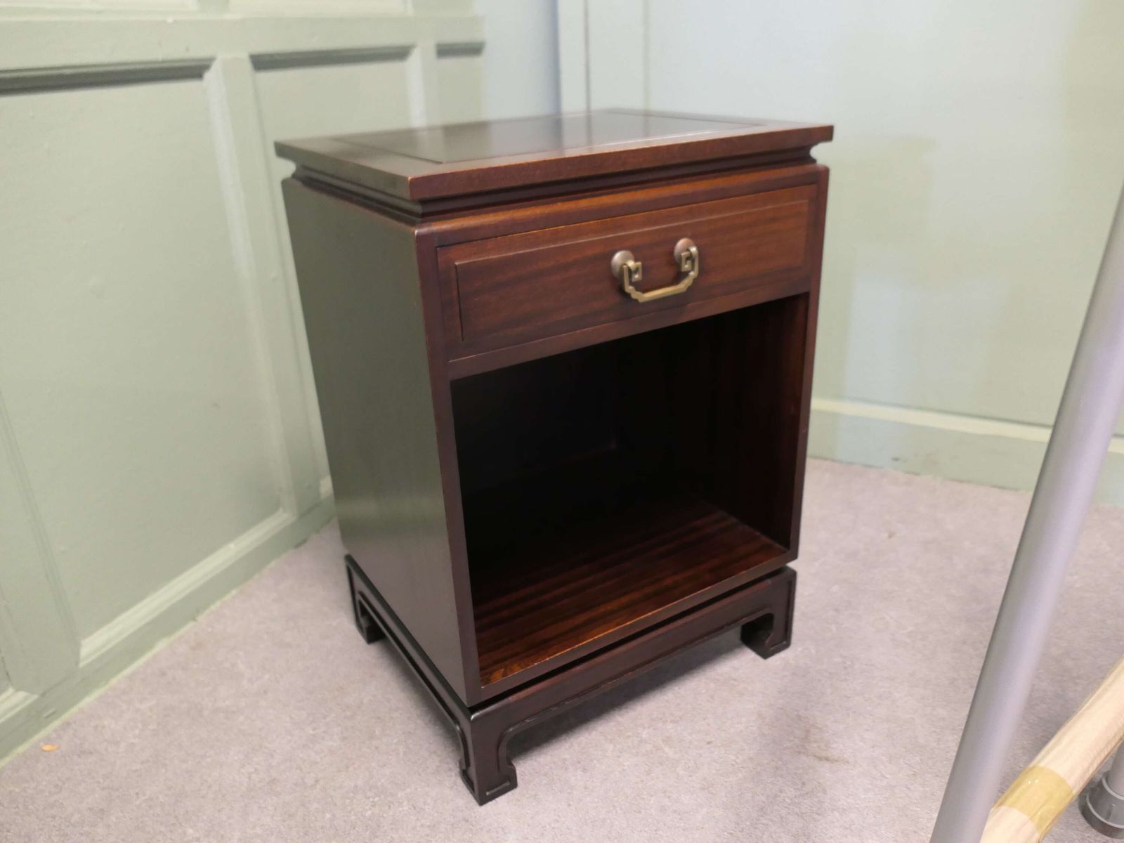 A Pair Of Mid Century Teak Oriental Style Cupboards Or Night Tables photo 930.0