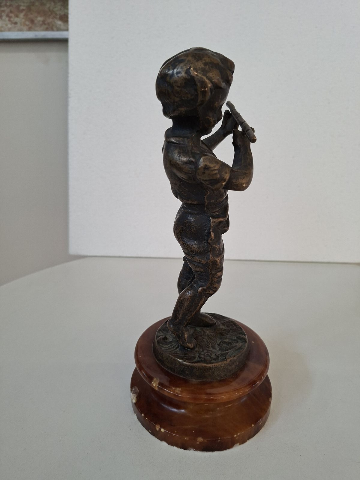 Scultura In Bronzo "Il Giovane Pifferaio" photo Art