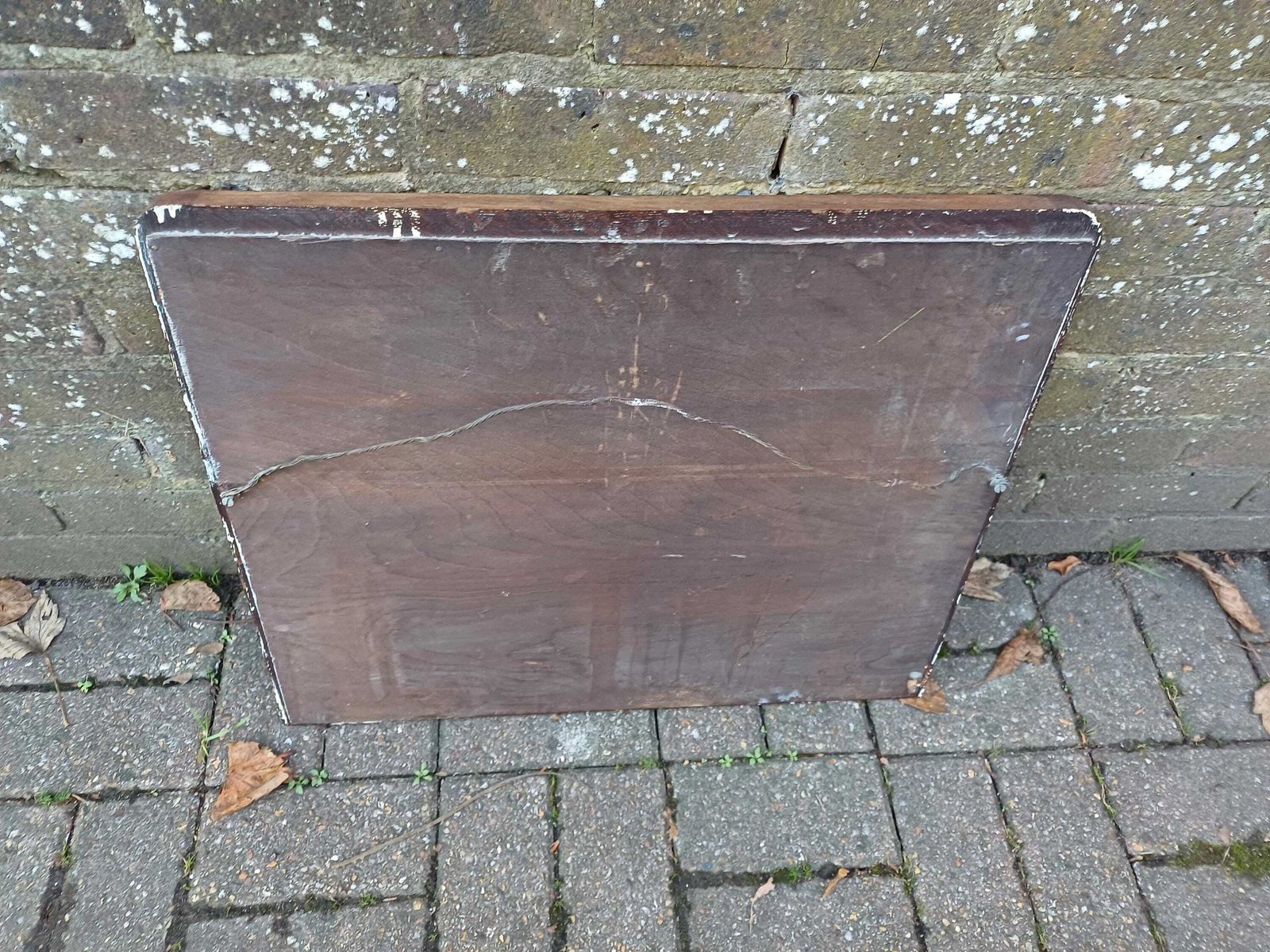 1930s Art Deco Solid Oak Wall Mirror With Original Bevelled Glass, Hand Stripped Finish, Ideal For Bedrooms Hallways Living Spaces photo for sale