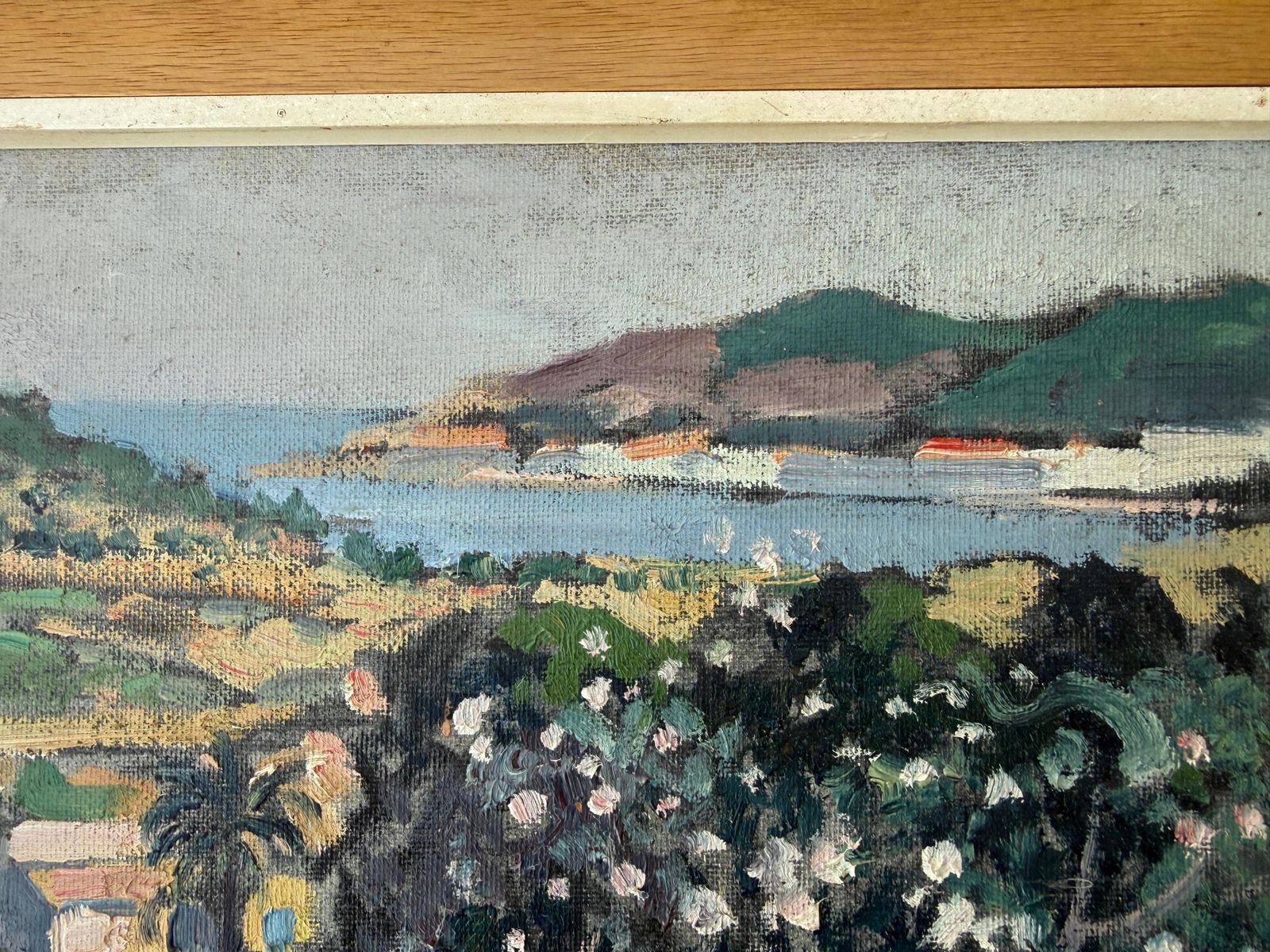 Rafael Duran Benet Oil Painting Mediterranean Landscape With Flowering Trees C.1980 photo 450.0