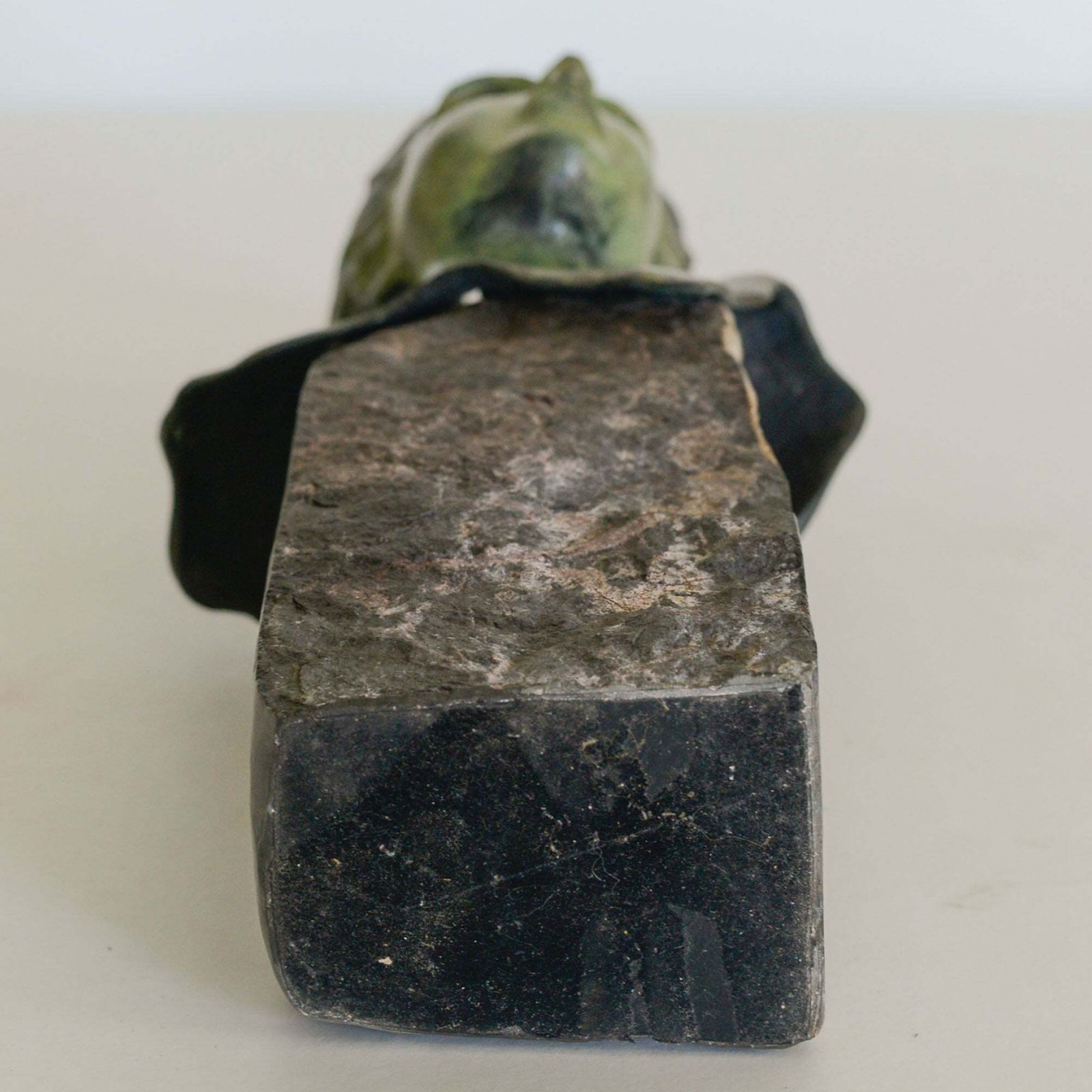 Vrouwelijk Bronzen Buste – Gesigneerd En Genummerd photo vintage