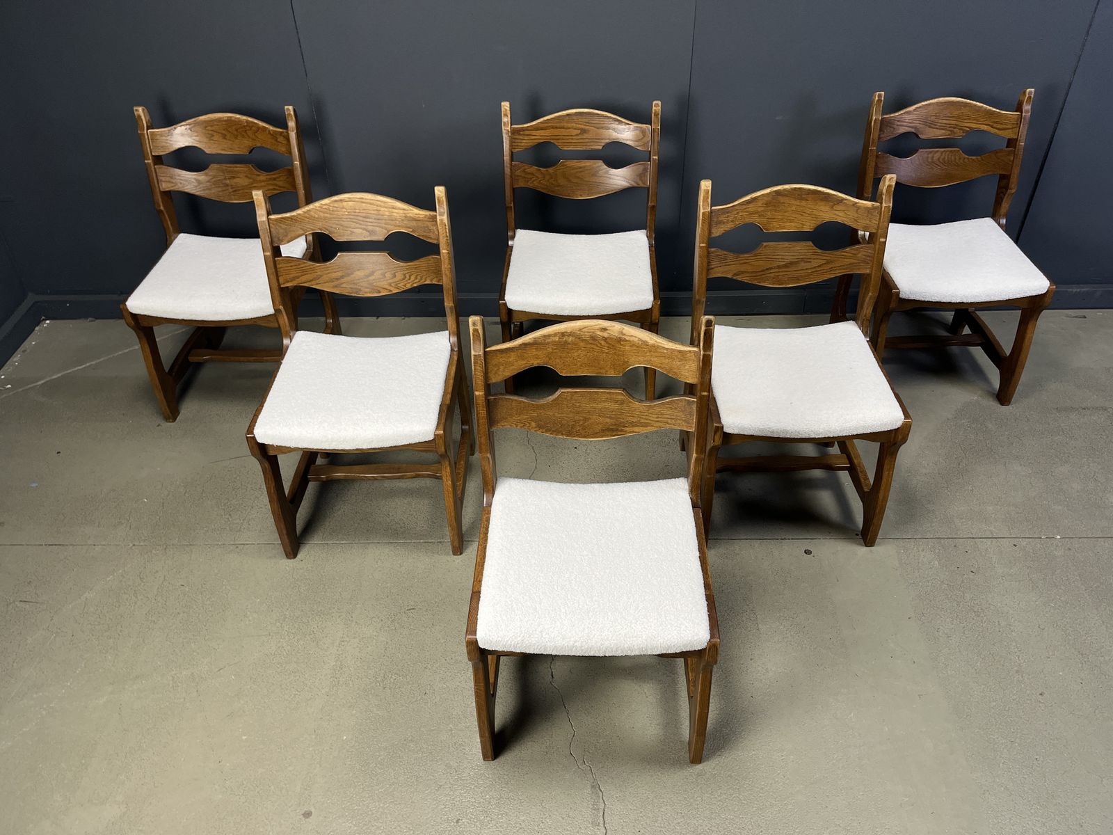 Vintage Brutalist Dining Chairs, Set Of 6   1960s photo 1000.0