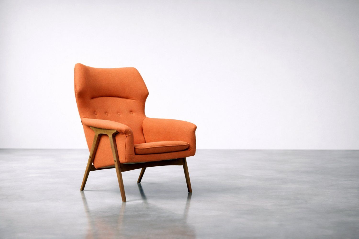 Mid Century Elm Wing Master Chair By Thorbjörn Afdal For Bruksbo, 1960s