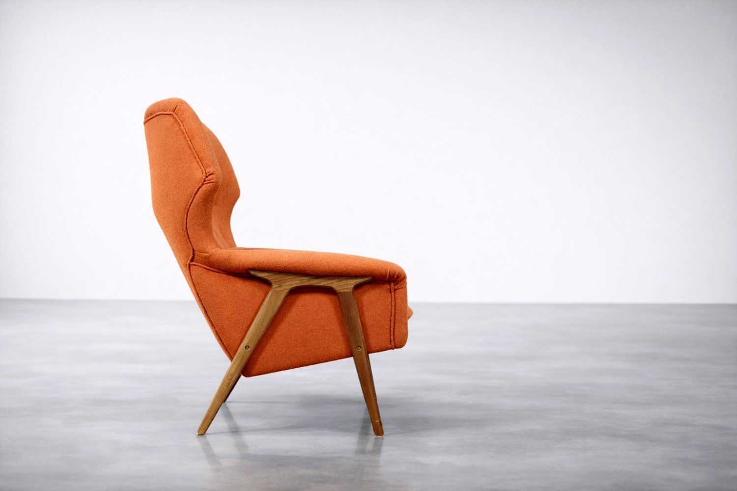 Mid Century Elm Wing Master Chair By Thorbjörn Afdal For Bruksbo, 1960s photo Furniture