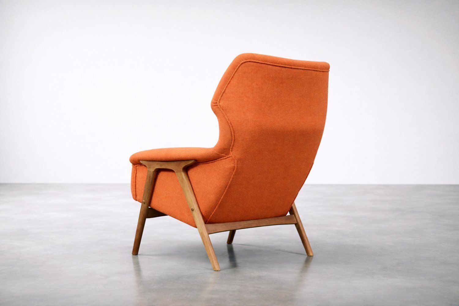 photo vintage Mid Century Elm Wing Master Chair By Thorbjörn Afdal For Bruksbo, 1960s