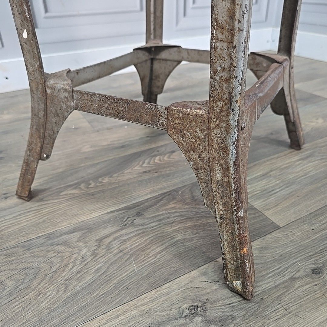photo vintage Vintage Industrial Tansad Chairs Pair 2 Reclaimed Machinist Factory Workshop
