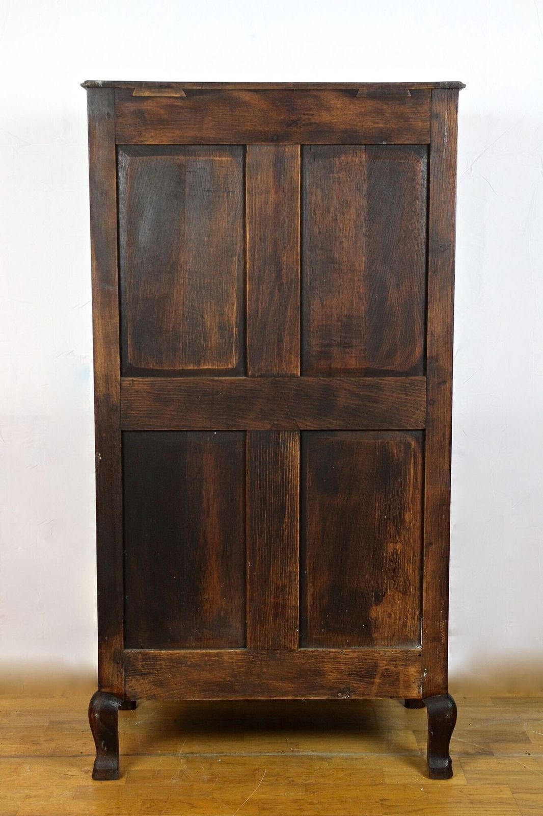 photo vintage 19th Century Baroque Revival Secretaire Cabinet, Oak Handcarved, At Ca. 1870