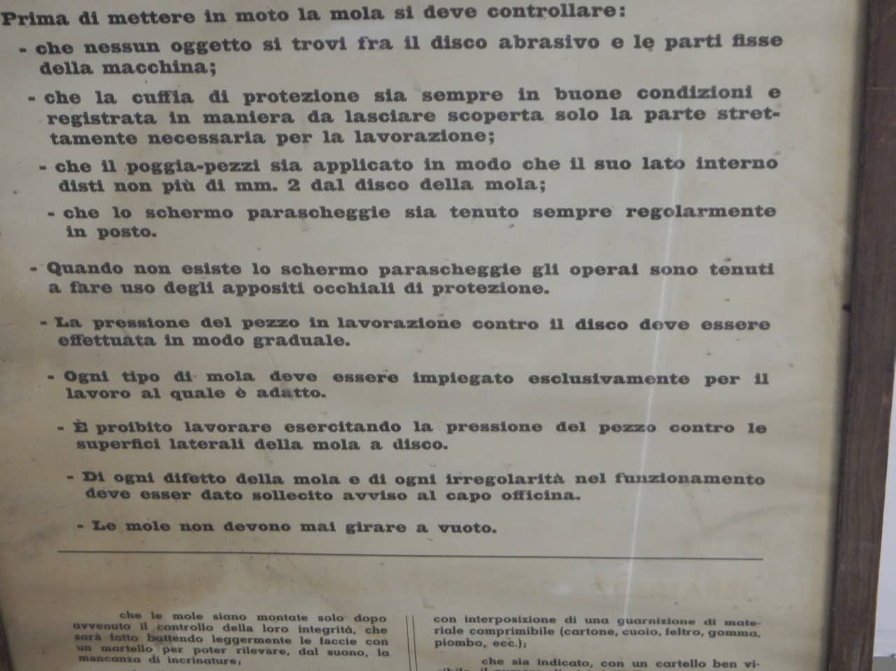 Textile Industry Safety Regulations Sign, 1960 photo vinterior