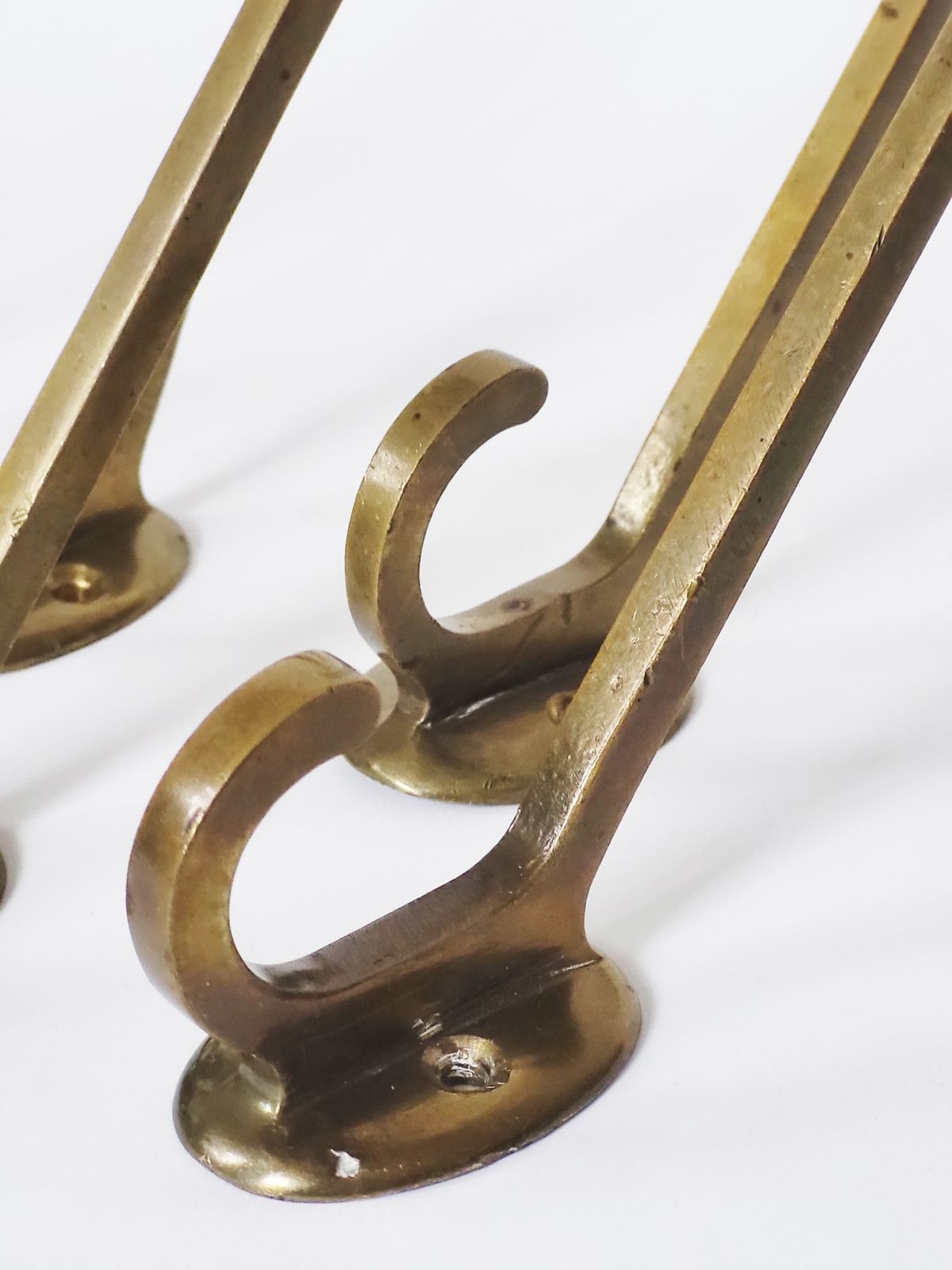 photo furniture Viennese Art Nouveau Brass Wall Hooks, 1900s, Set Of 7