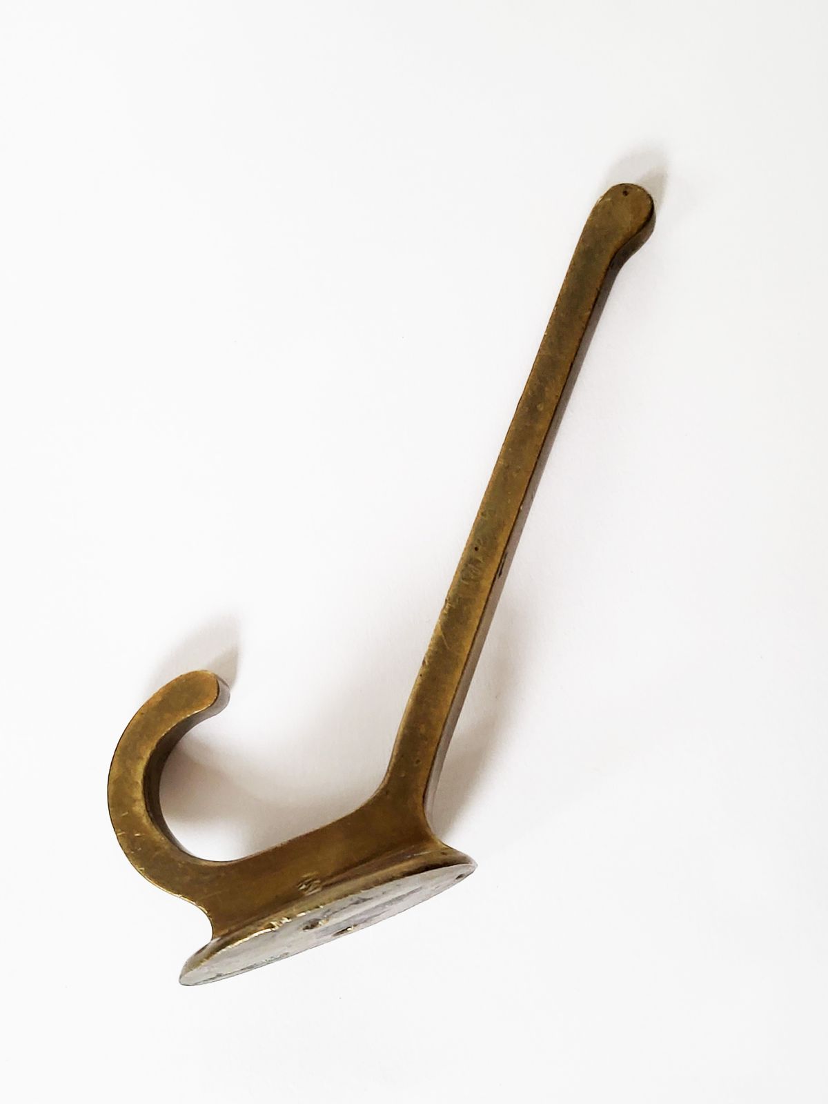 1650.0 Viennese Art Nouveau Brass Wall Hooks, 1900s, Set Of 7 photo