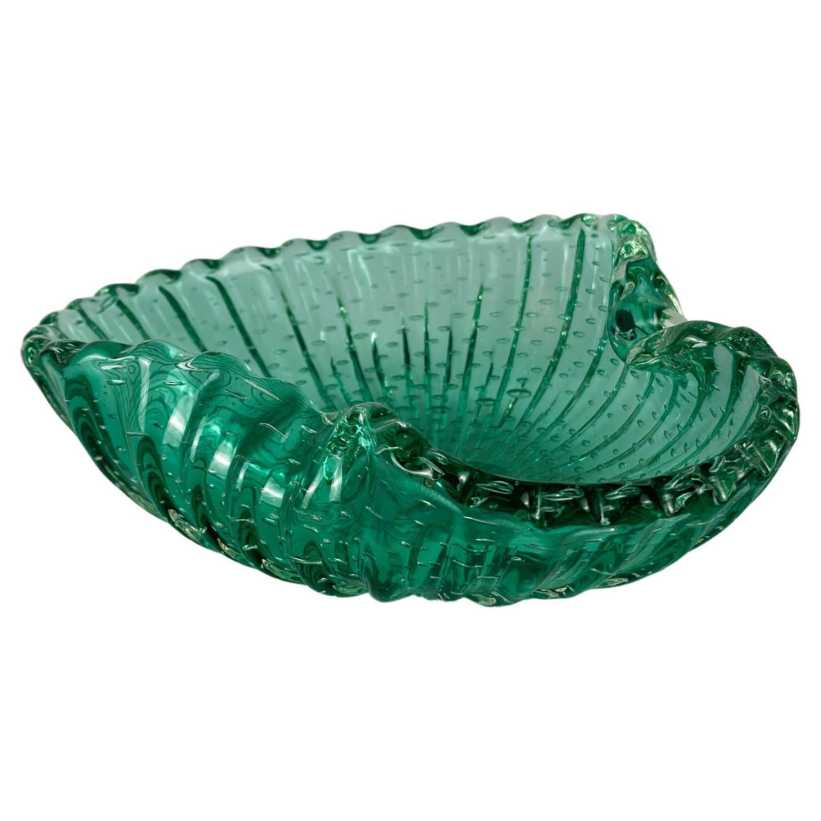 Green Murano Glass Bowl By Barovier & Toso, Italy, 1960s