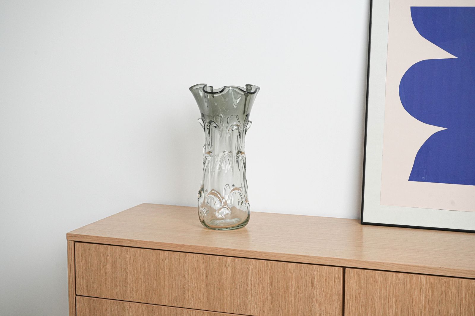 Grey Vase, Murano Glass, 1960s, Made In Italy photo furniture