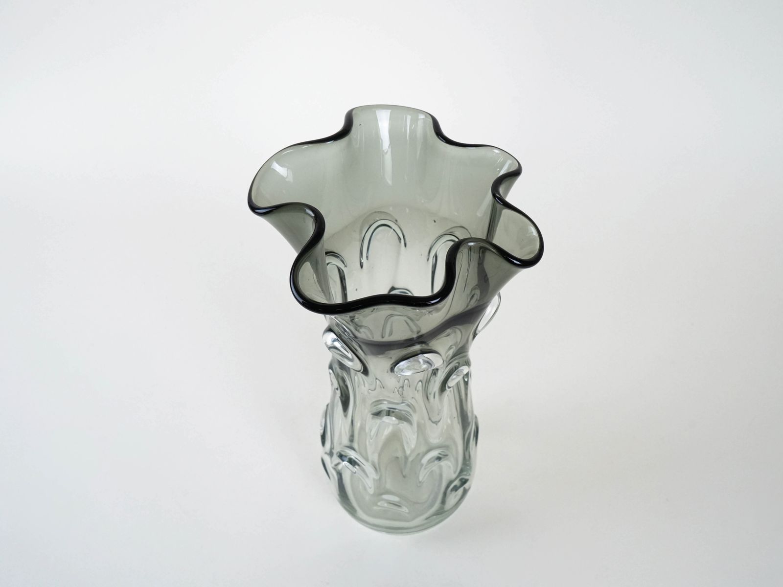 Grey Vase, Murano Glass, 1960s, Made In Italy photo buy