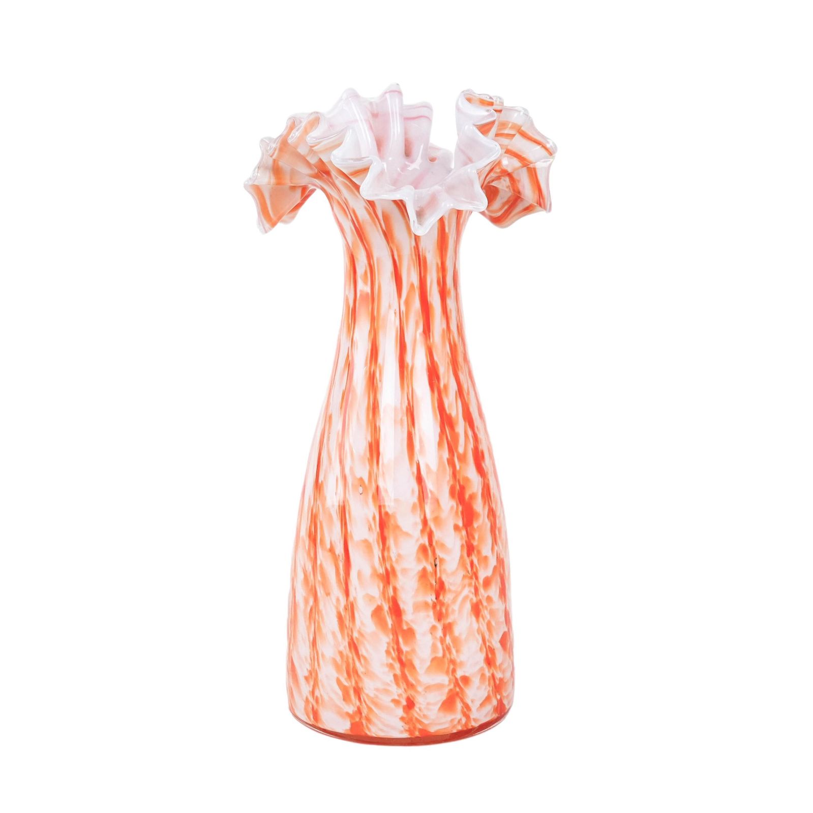 Orange Vase, Italian Design, 1960s, Made In Italy