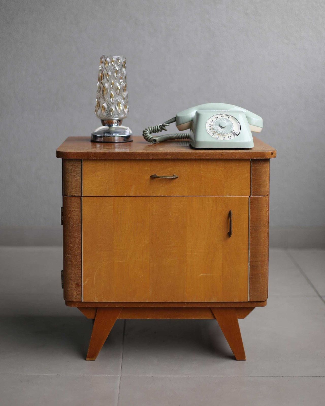 Vintage Yugoslav Nightstand / Mid Century Socialist Design / Yugoslavia 1960s–1970s