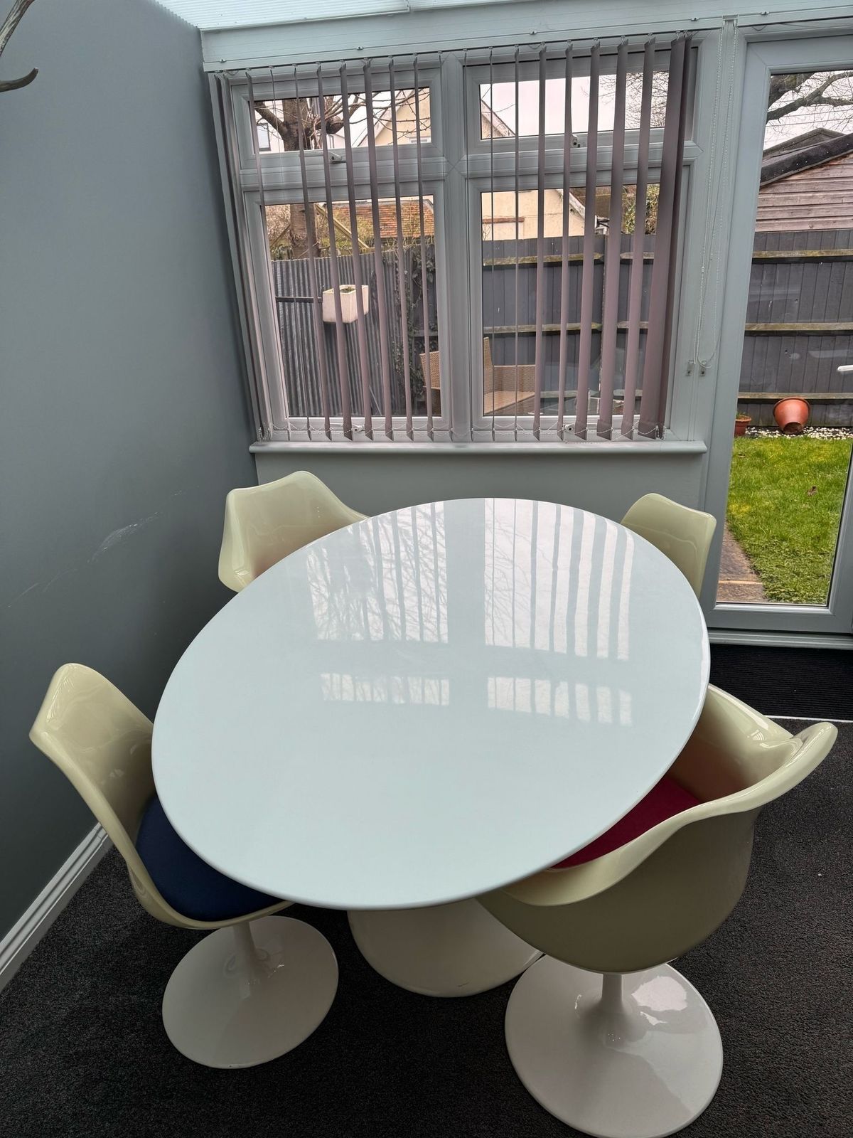 Rudi Bonzanini Tulip Dining Chairs & Dining Table photo furniture