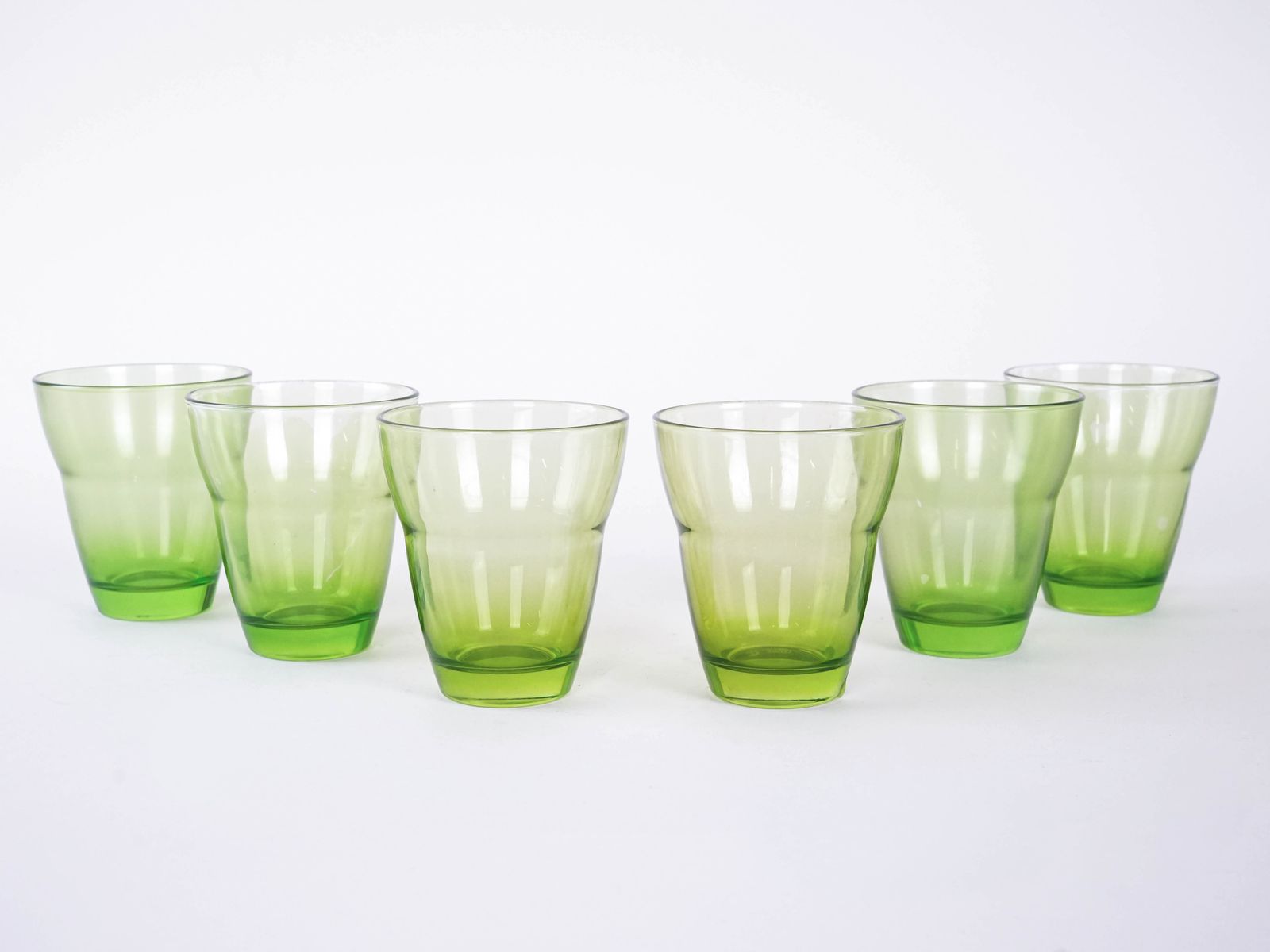 Set Of Green Glasses, Italian Design, 1980s, Production: Italy photo for sale