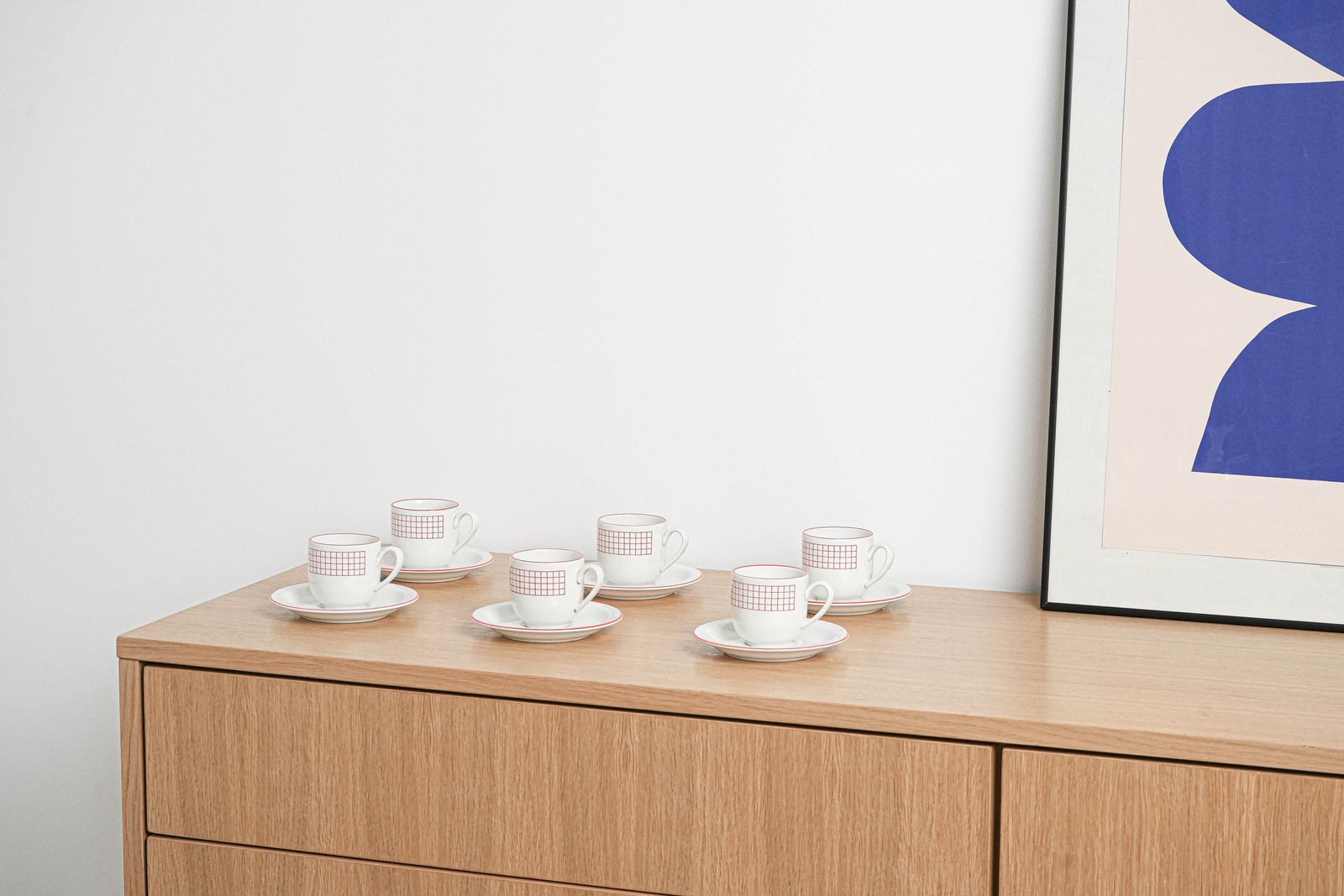 Set Of Porcelain Cups, Italian Design, 1980s, Production: Italy photo furniture