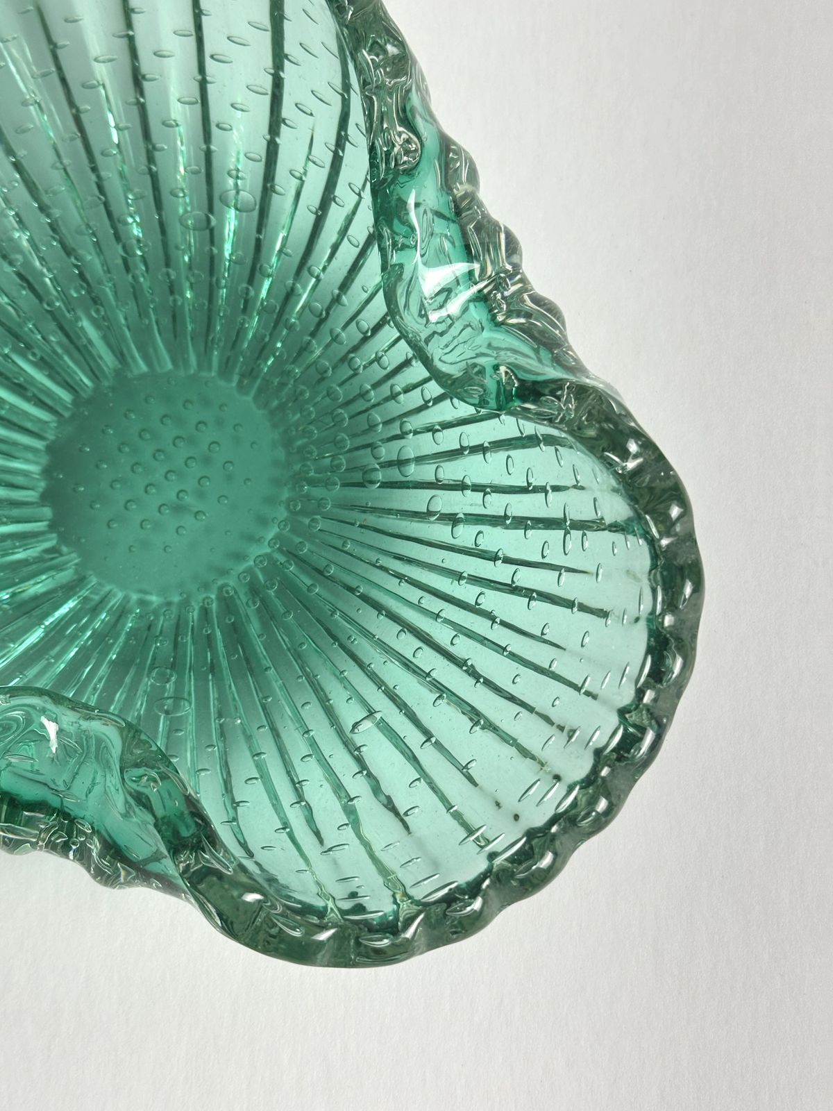 Green Murano Glass Bowl By Barovier & Toso, Italy, 1960s photo vintage