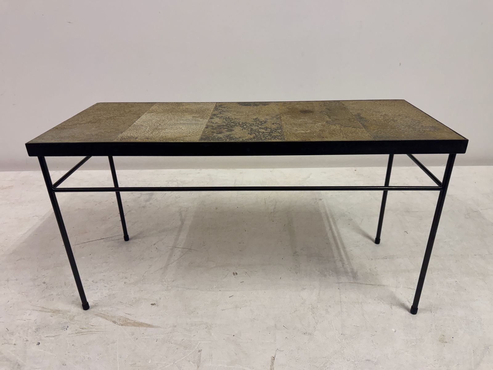1960s French Stone Tile Topped Coffee Table photo for sale