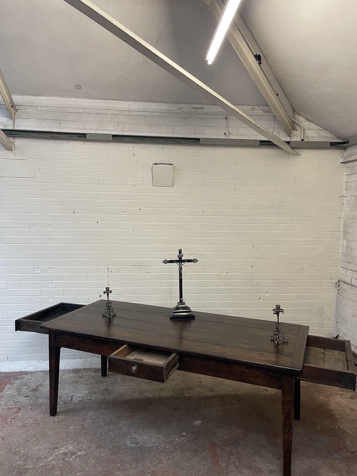 Furniture An Absolutely Sensational Late 18th Century Oak French Table. photo