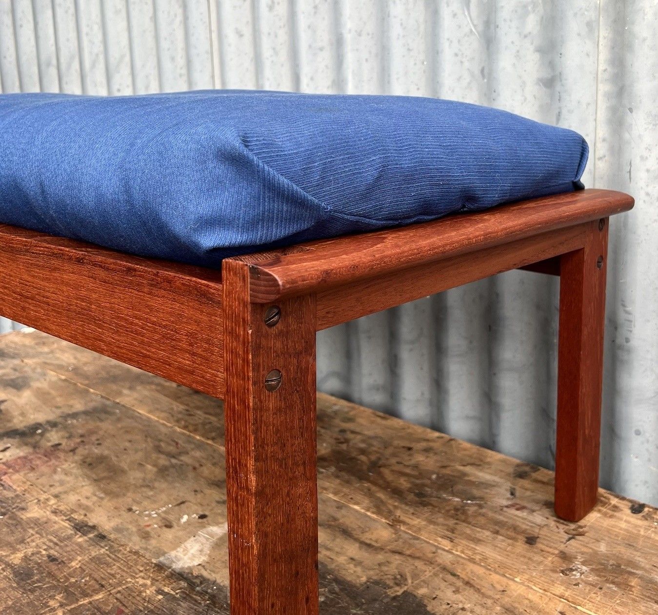 Vintage Neils Eilersen Illum Wikkelso Teak Foot Stool Ottoman Danish Mid Century photo for sale