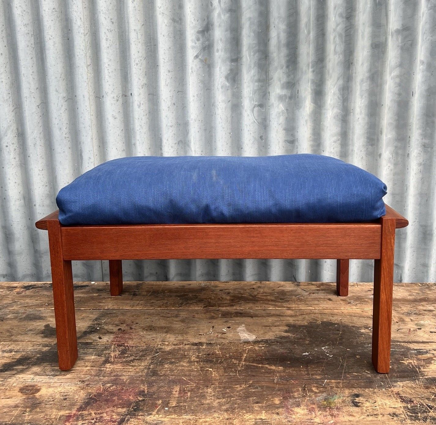 Vintage Neils Eilersen Illum Wikkelso Teak Foot Stool Ottoman Danish Mid Century photo Furniture