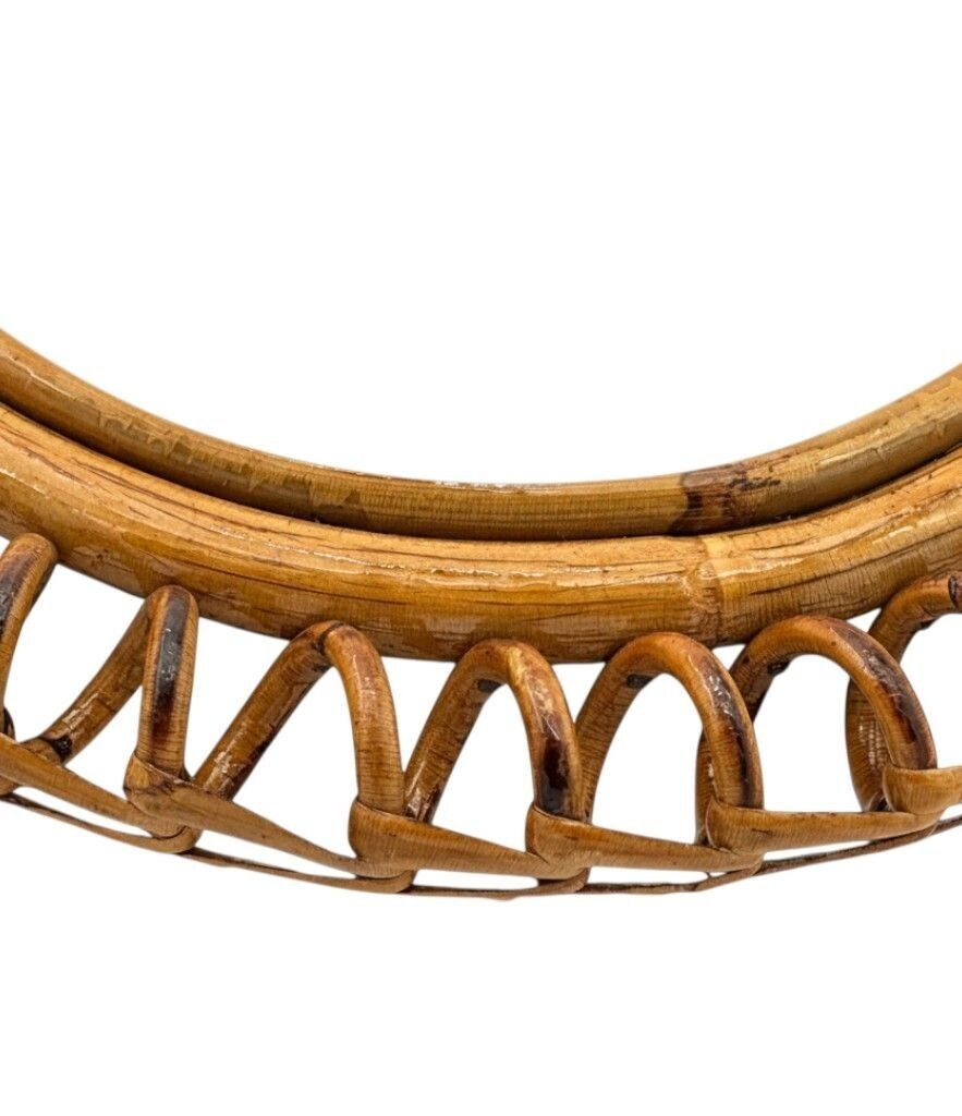 An Italian 1960's Bamboo Spiral Framed Mirror By Franco Albini For Bonacina photo buy