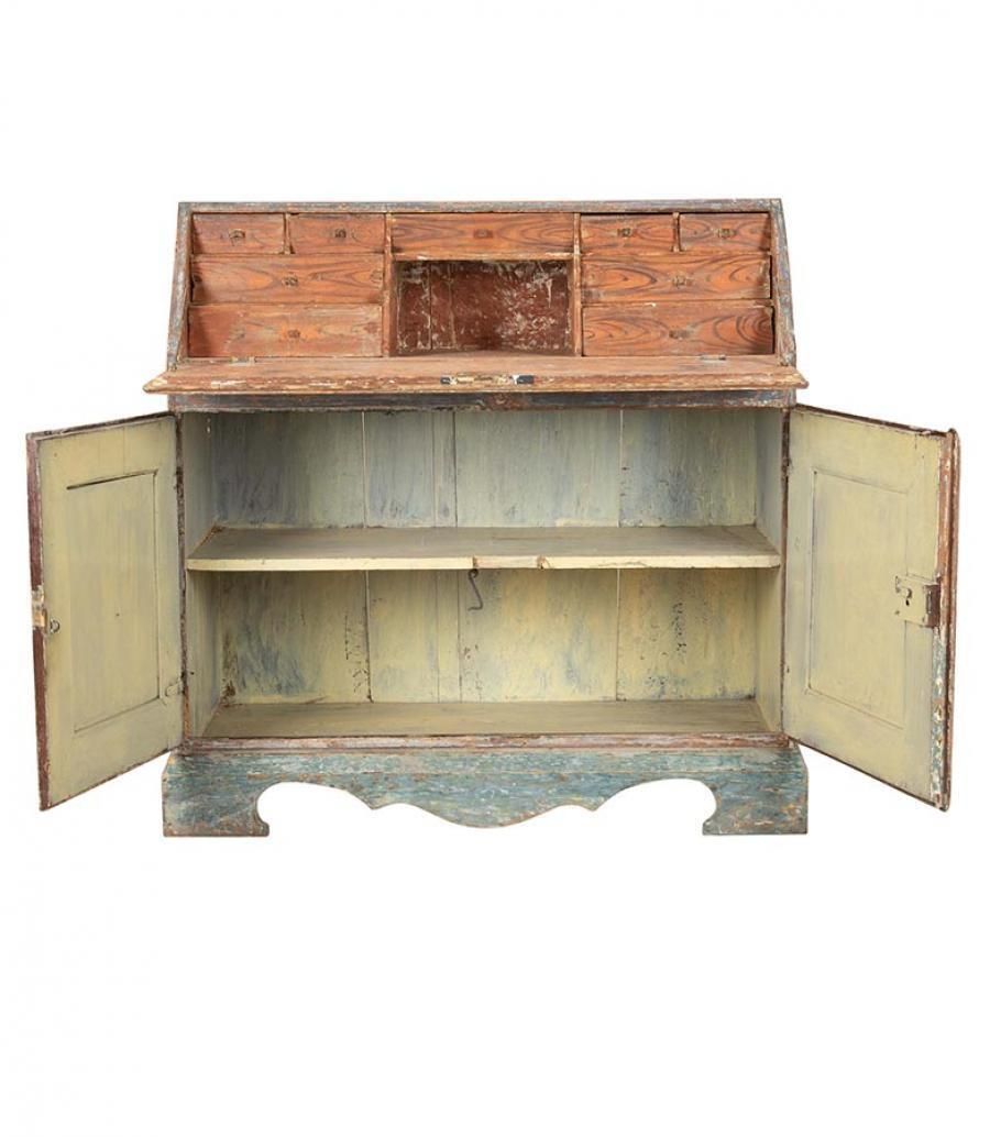 19th Century Swedish Bureau In Original Paint photo furniture