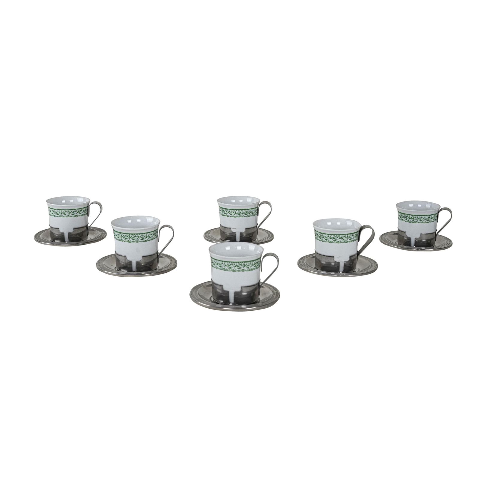 Set Of Espresso Cups, Italian Design, 1980s, Made In Italy
