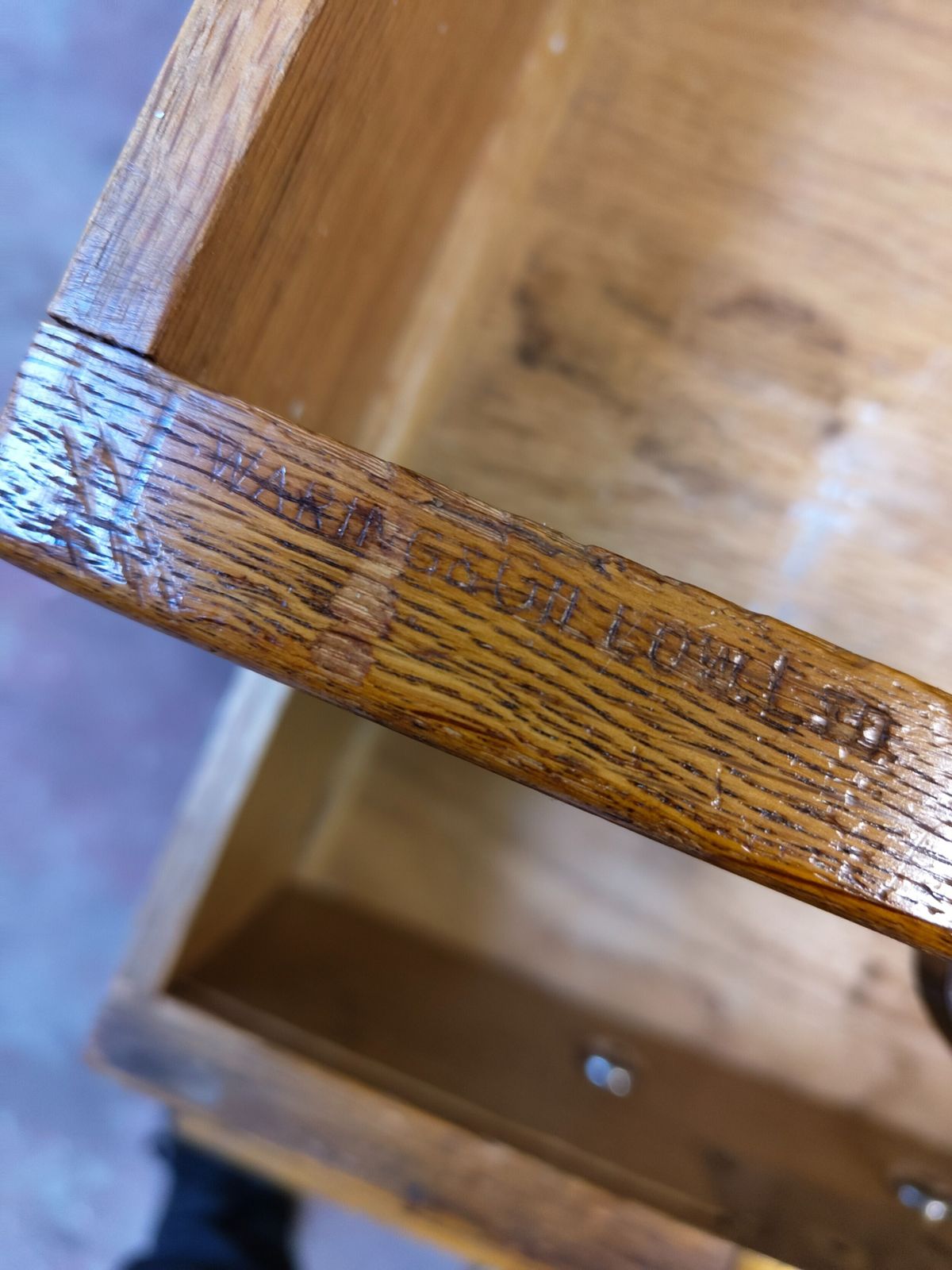 Imposing Golden Oak Art Deco Partners Desk By Waring & Gillows photo Furniture