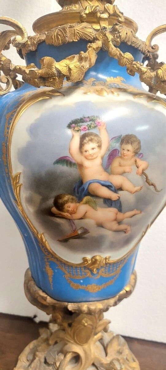 Large Mercury Lamp In Sèvres Porcelain And Gilt Bronze   France, 19th Century photo 1046.0