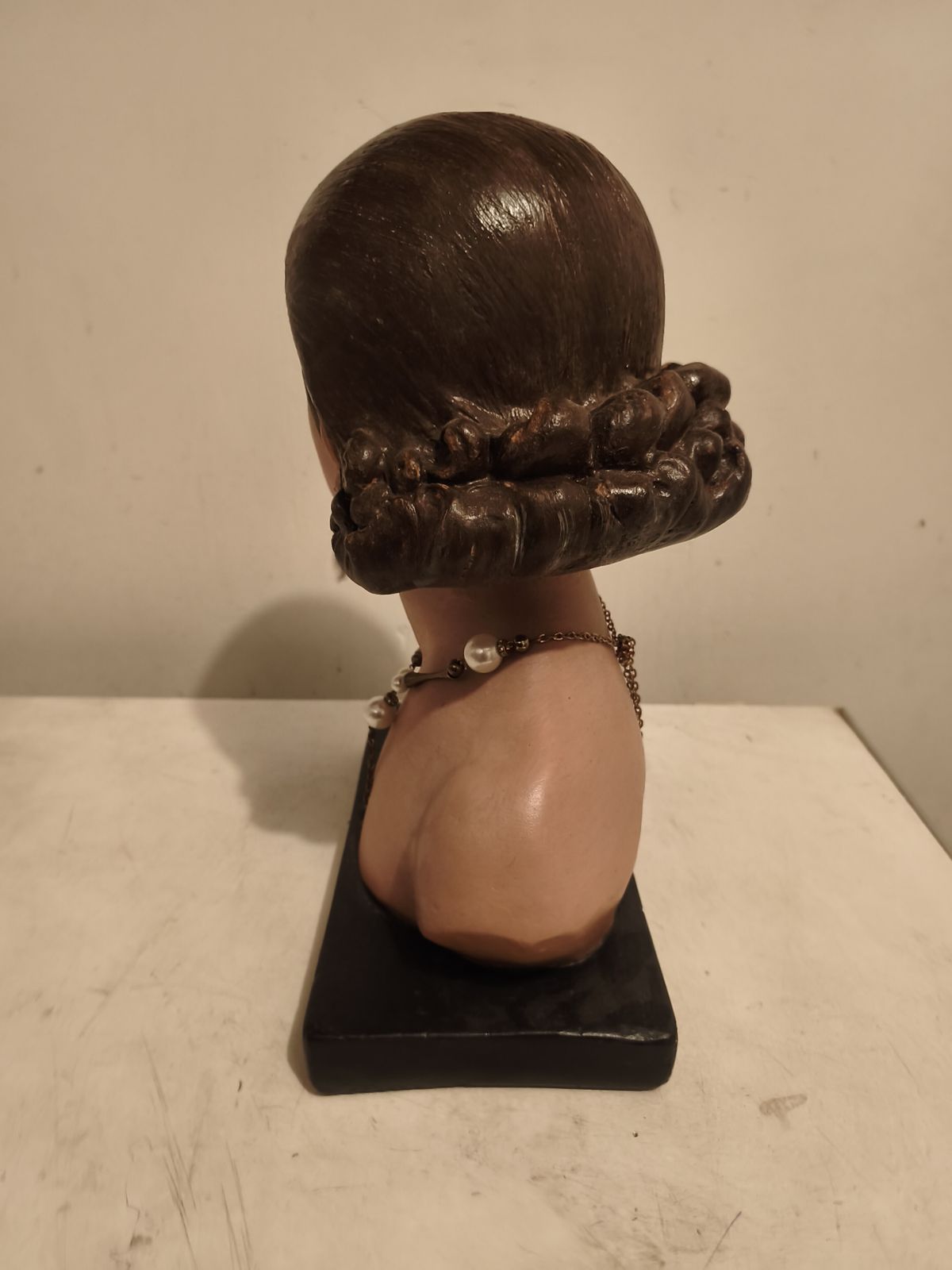 Plaster Bust Of A Woman, Signed Renet photo 129.0