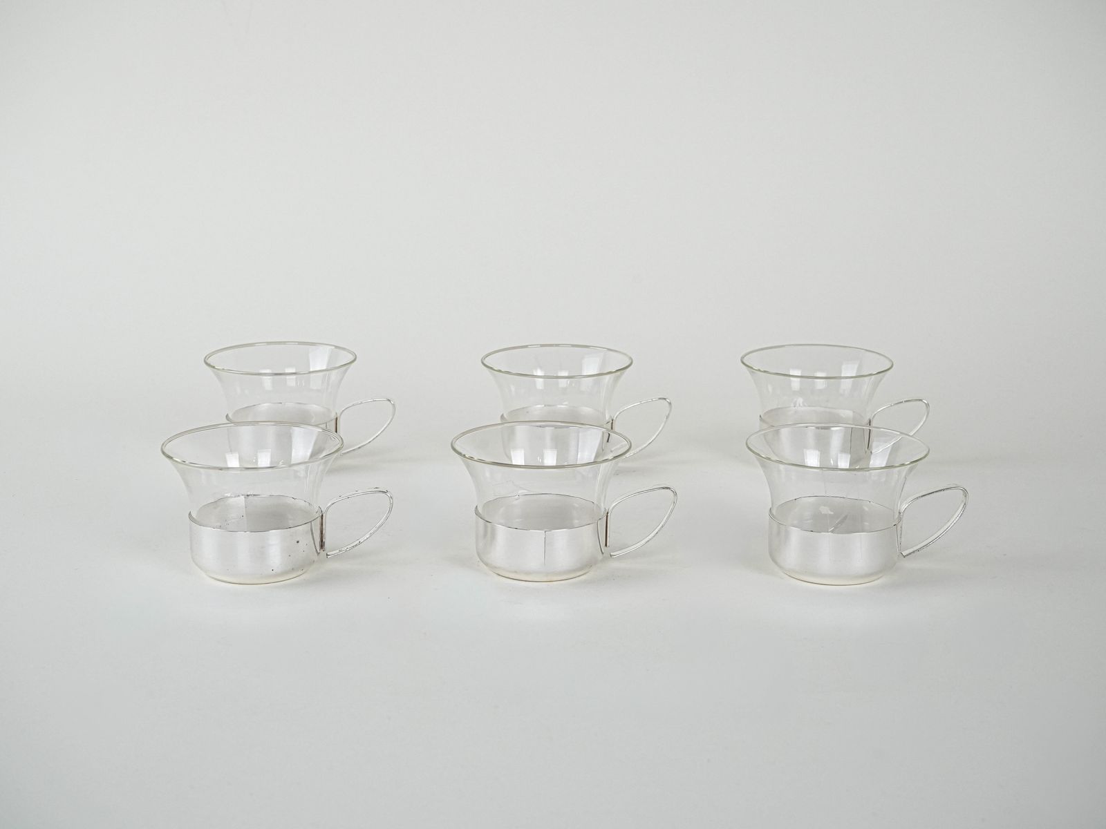 Set Glazen Bekers, Italiaans Design, Jaren 1980, Productie Italië photo for sale
