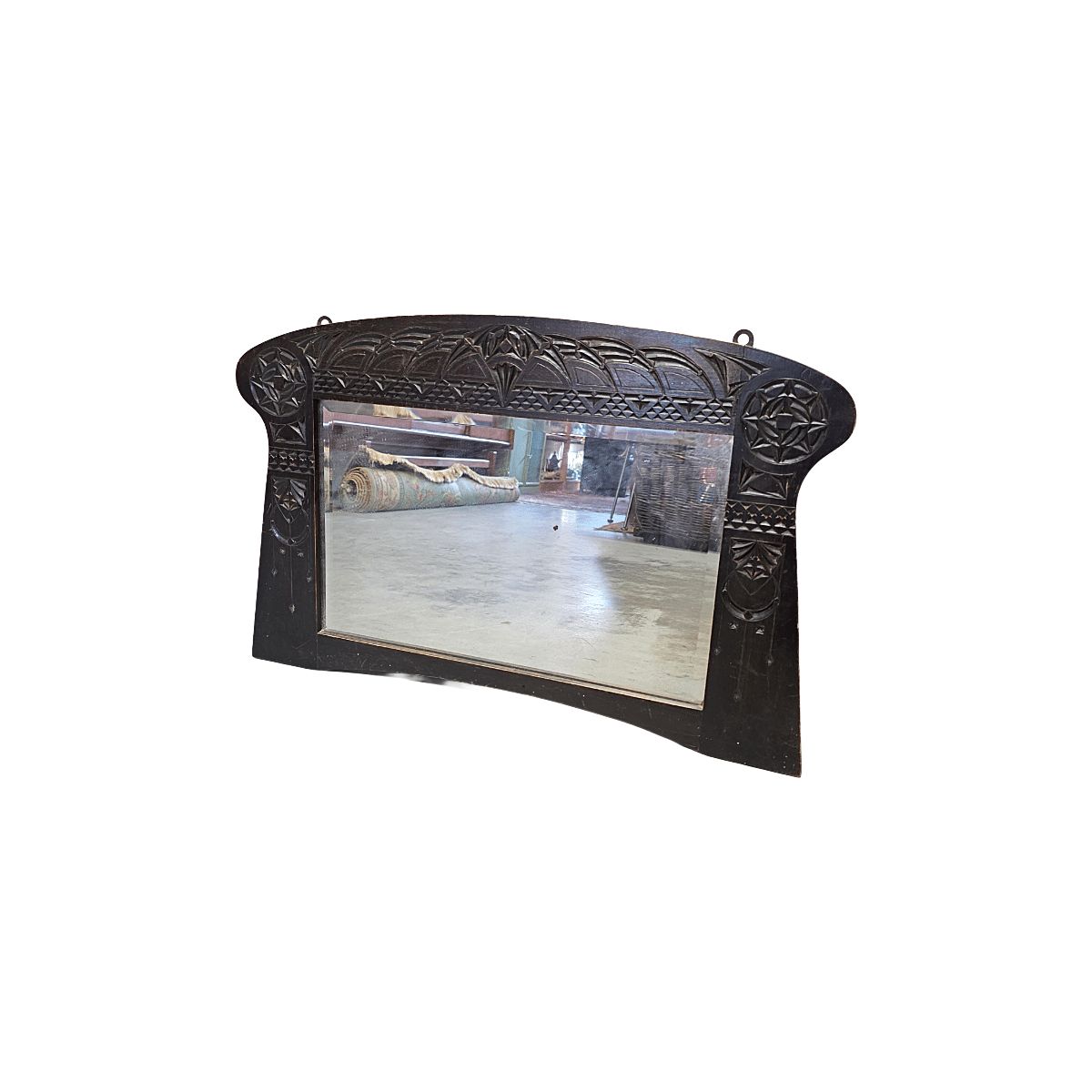 Art Nouveau Wooden Mirror, Early 1900s photo furniture