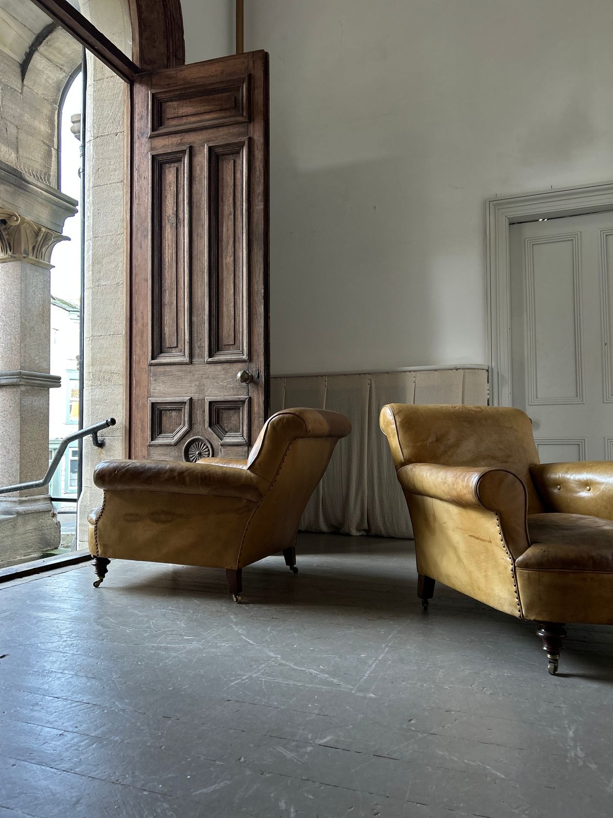 Pair Of Very Deep Seated 19th Century English Club Chairs photo furniture