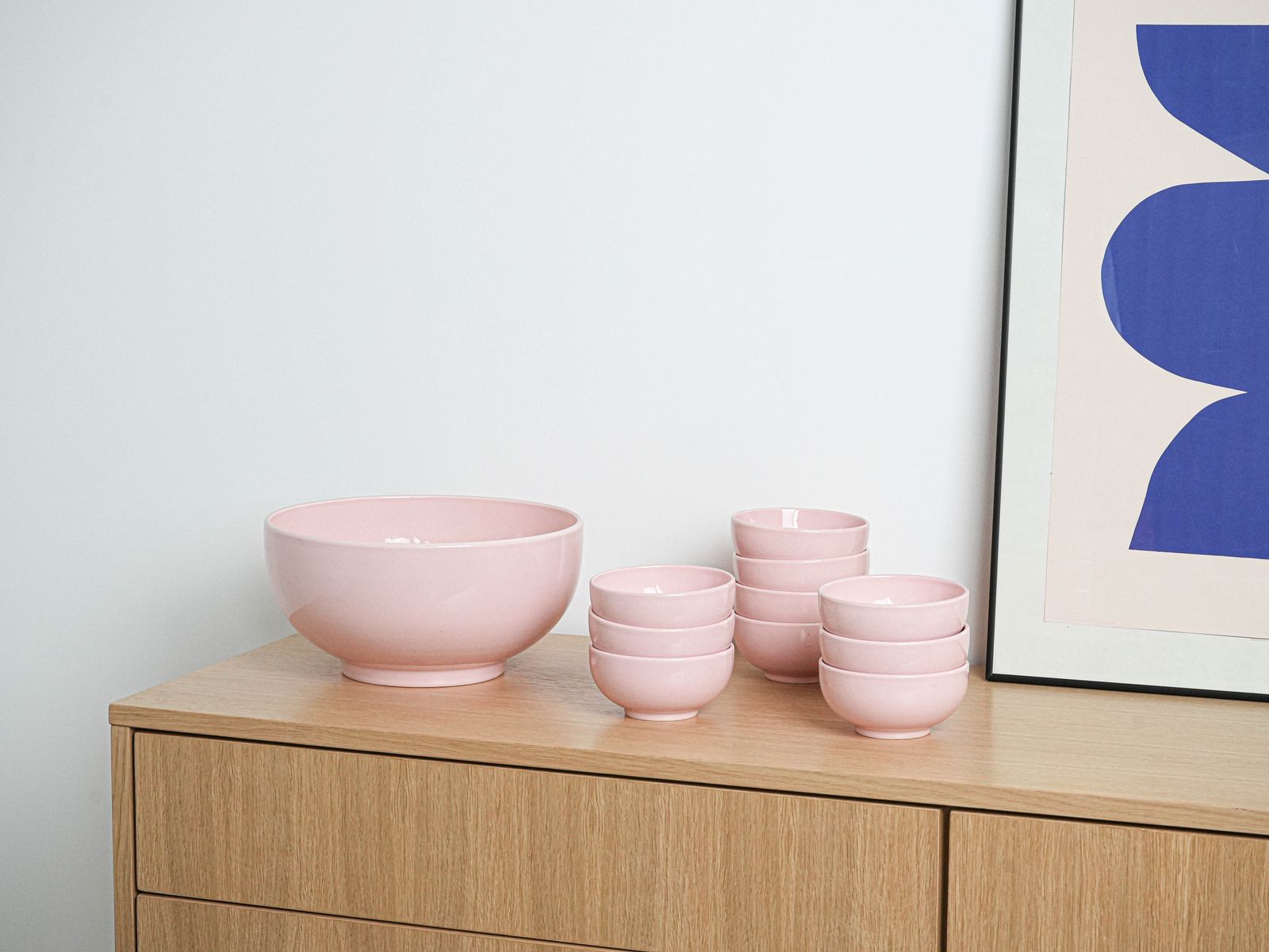 Set Roze Keramische Schalen, Frans Design, Jaren 1980, Gemaakt In Frankrijk photo furniture