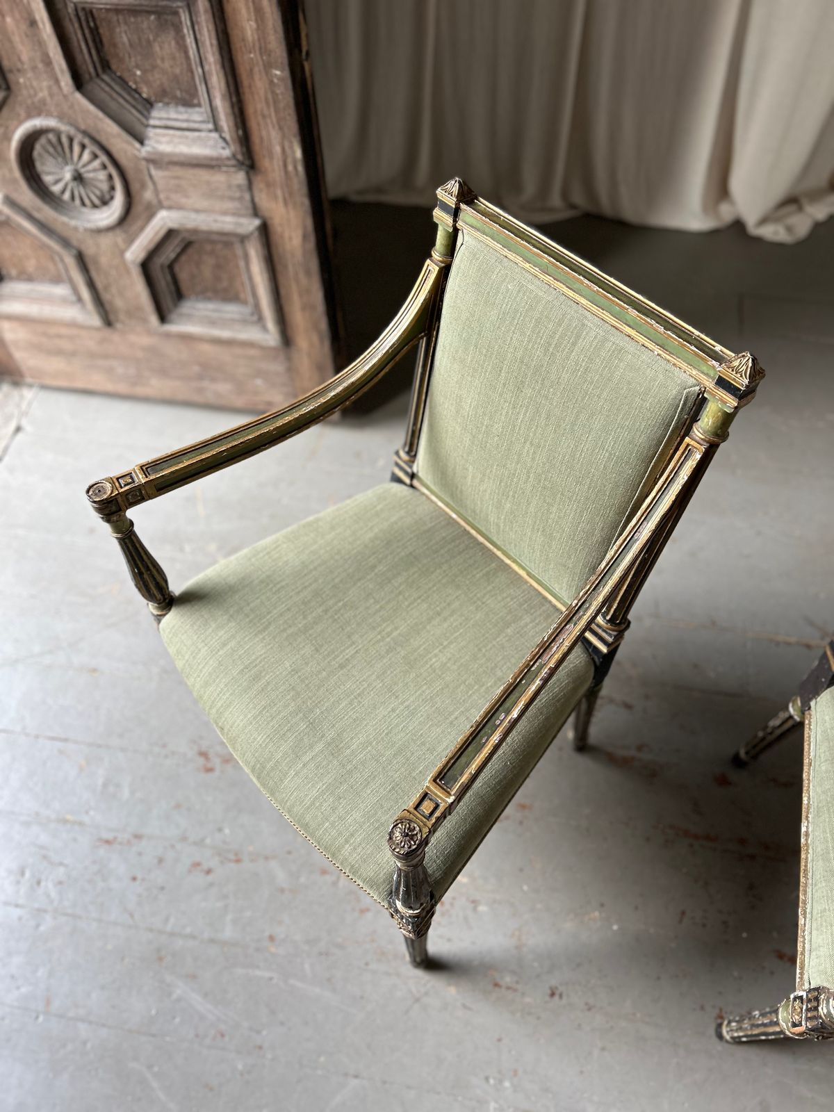 Pair Of 19th Century Chairs By Wright And Mansfield In The Robert Adam Manner photo for sale