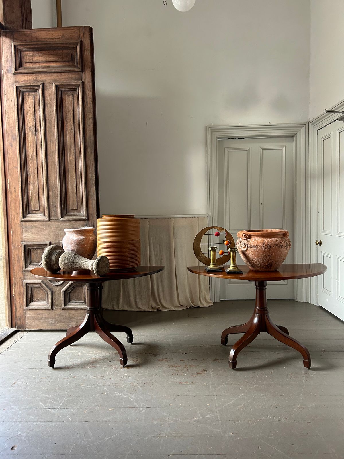 Handsome Pair Of 18th Century Mahogany Console Tables photo for sale