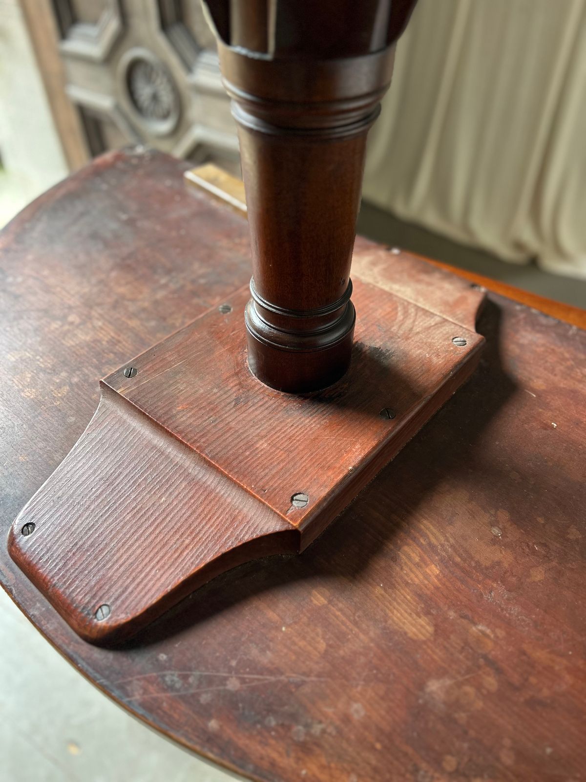 photo furniture Handsome Pair Of 18th Century Mahogany Console Tables