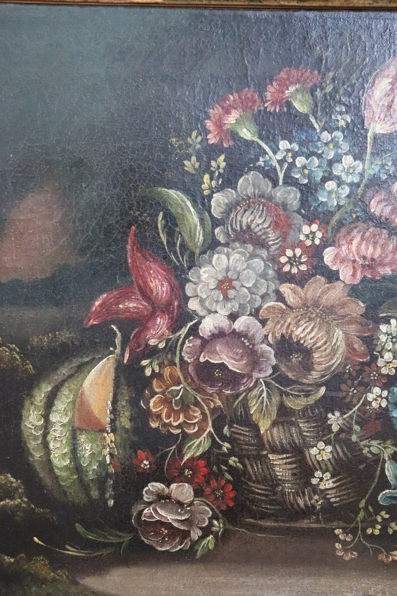 photo for sale Still Life With Flowers, 1700s, Oil On Canvas, Framed